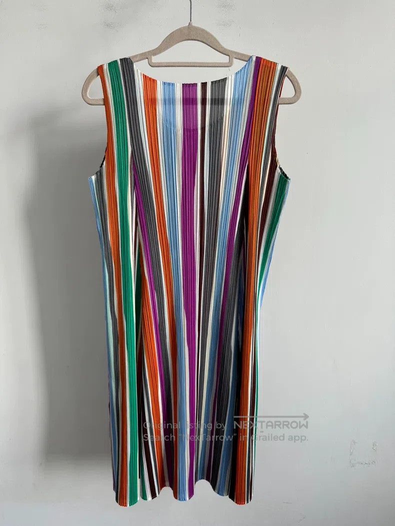 Issey Miyake Issey Miyake Striped Dress Size L / US 10 / IT 46 - 2 Thumbnail