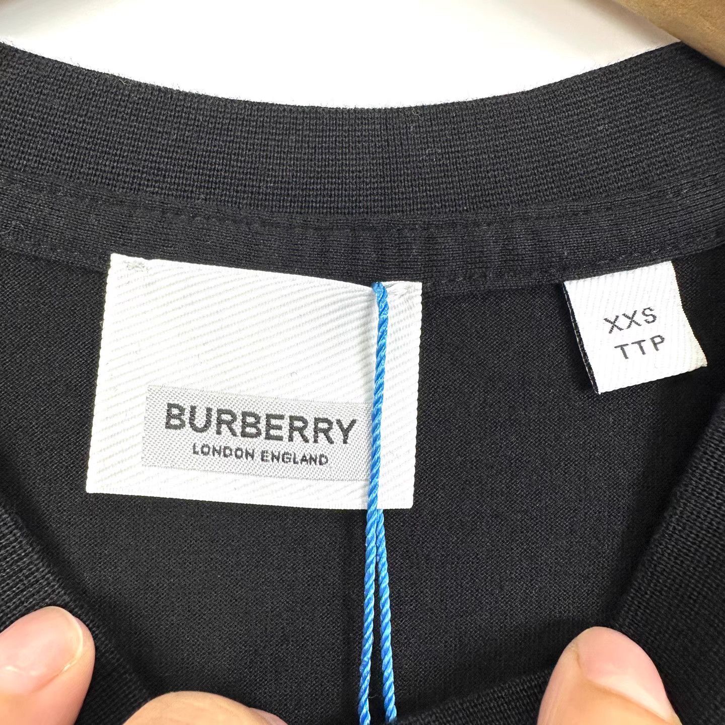 Burberry Burberry Black Embroidered Logo Short Sleeve T-Shirt K12 Size US XXS / EU 40 - 6 Thumbnail
