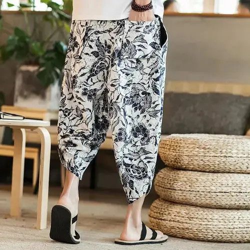 Jean Hajaruku Cotton Linen Pants Size US 32 / EU 48 - 2 Thumbnail