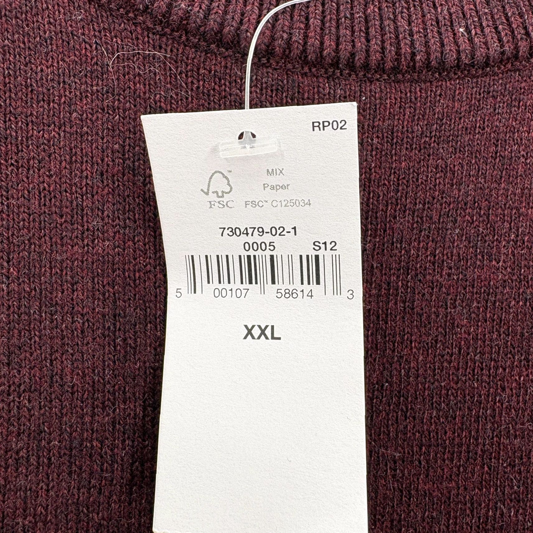 Gap Gap Mainstay Crew Sweater Mens 2XL Red Navy Striped Cotton Knit Pullover NWT Size US XXL / EU 58 / 5 - 5 Thumbnail