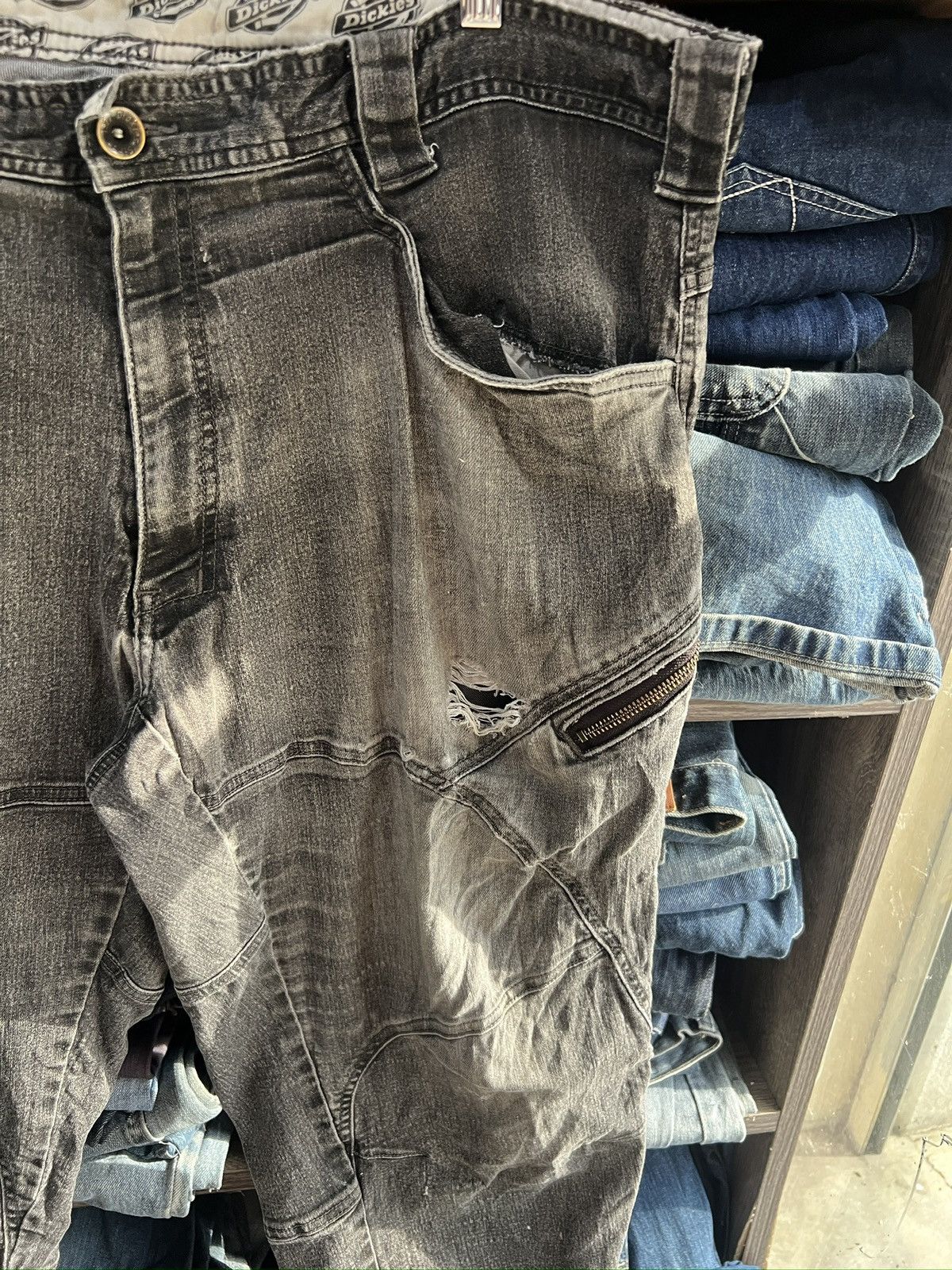 Dickies 🔥Vintage Dickies Distressed Denim Cargo Pant Size US 41 - 6 Thumbnail