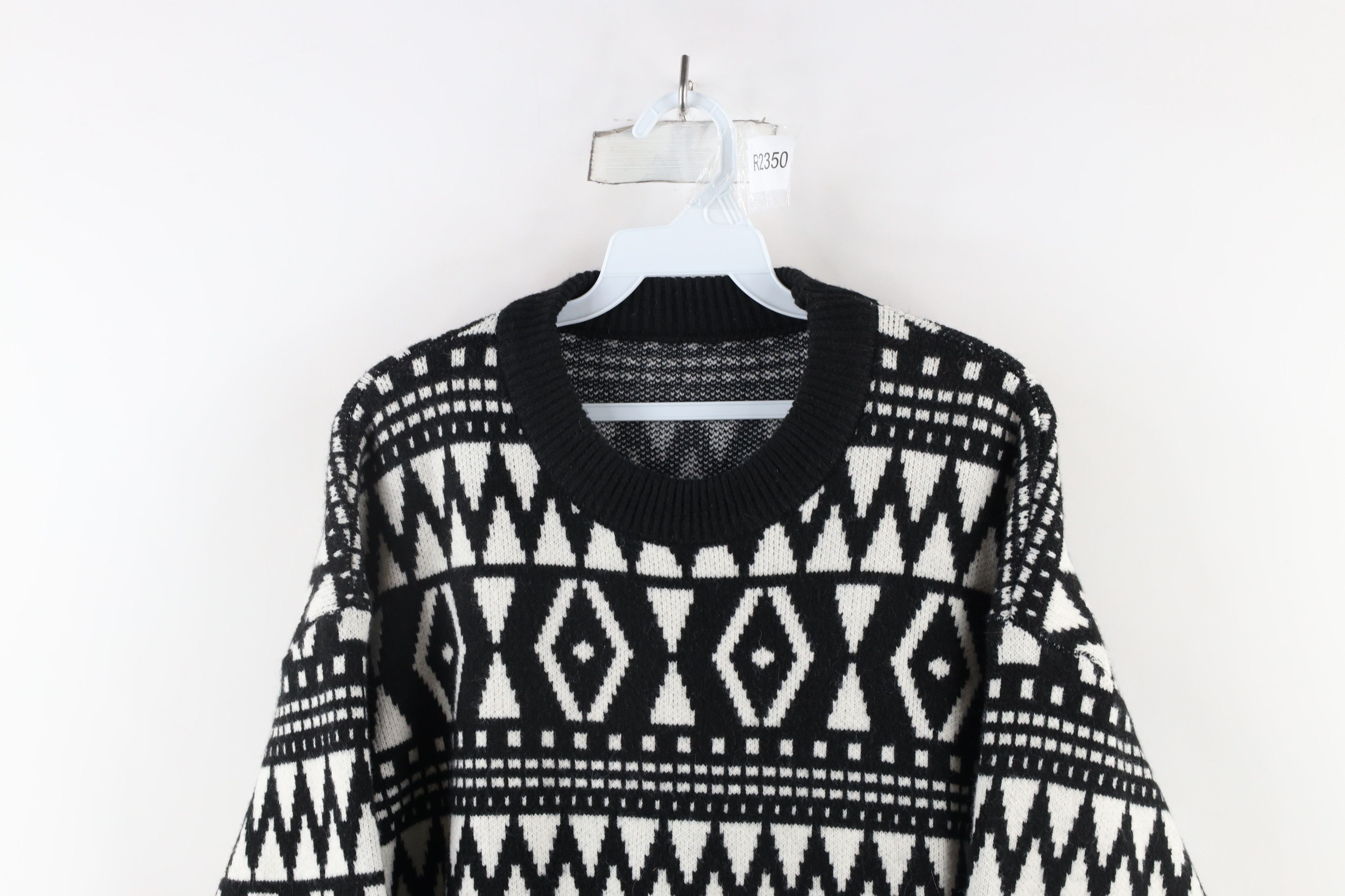 Vintage Vintage 90s Streetwear Heavyweight Knit Dad Sweater Size US L / EU 52-54 / 3 - 2 Thumbnail
