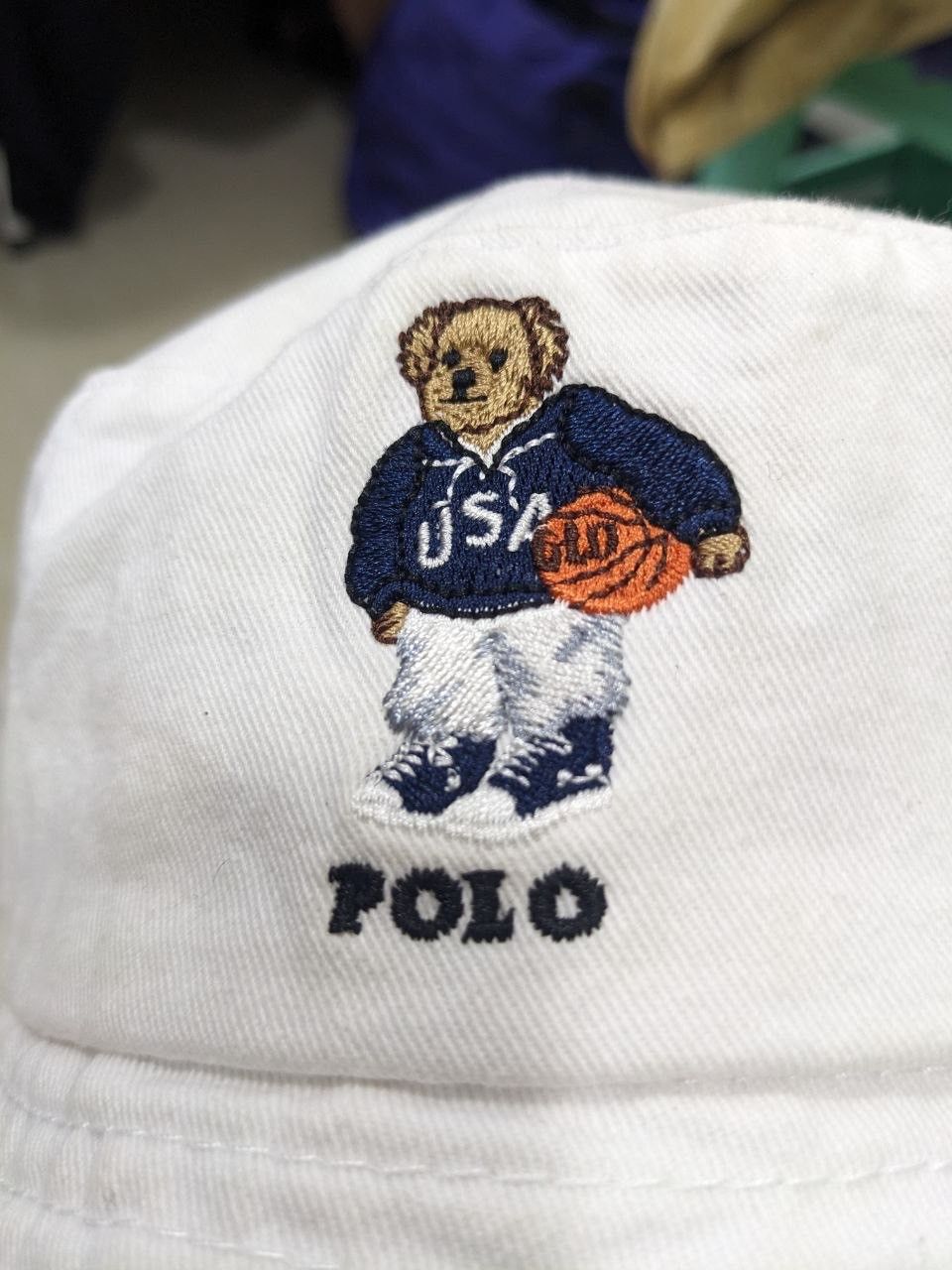 Polo Ralph Lauren VINTAGE POLO RALPH LAUREN ICONIC BEAR USA TWILL BUCKET HAT Size ONE SIZE - 5 Thumbnail