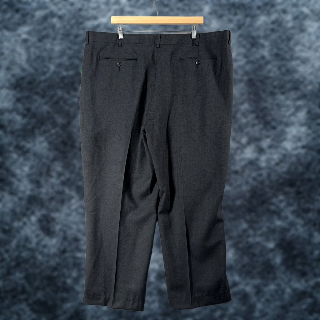 Vintage L.L. Bean Comfort Waist Dress Pants Mens 44x30 Gray Wool Pleated Front Straight Leg Trousers Size US 44 / EU 60 - 1 Thumbnail