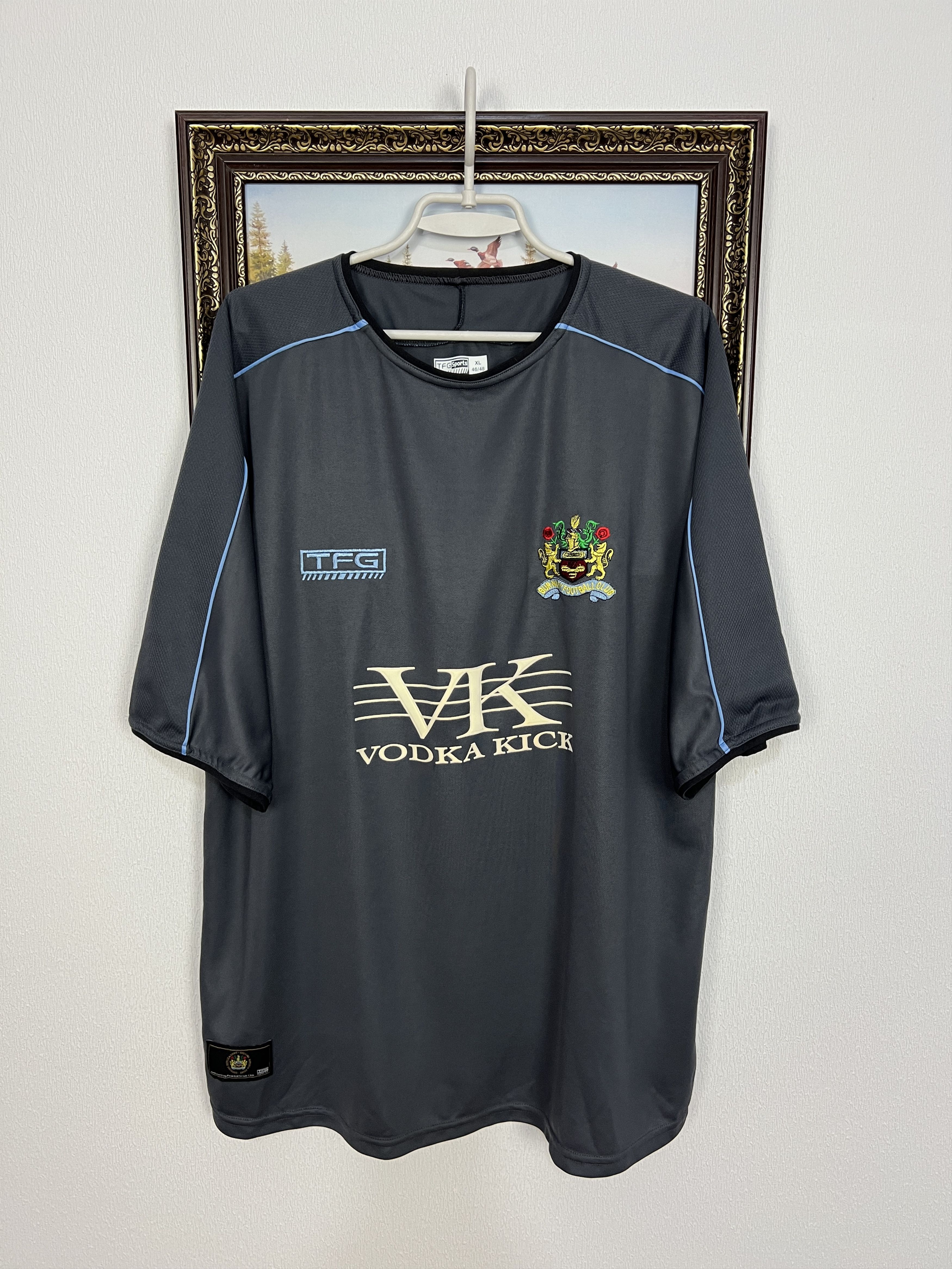 Vintage Burnley Away football shirt Soccer Jersey Trikot TFG Rare Size US XL / EU 56 / 4 - 1 Thumbnail