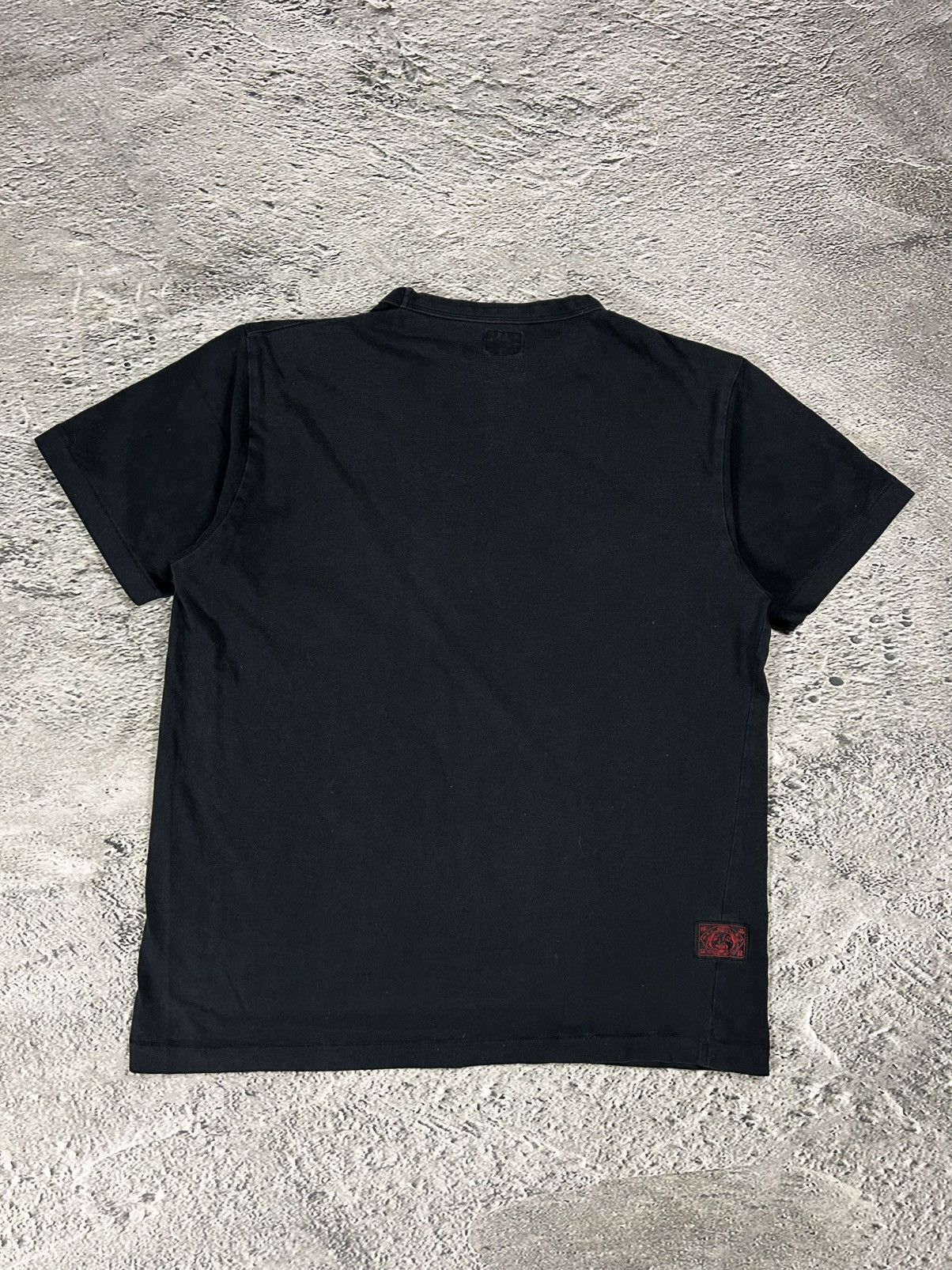 Evisu t-shirt vintage big logo seagull EU ED black pink
