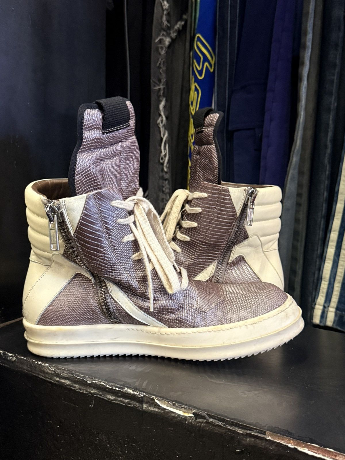 Rick Owens Rick owens geobasket grey lizards Size US 8 / EU 41 - 4 Thumbnail