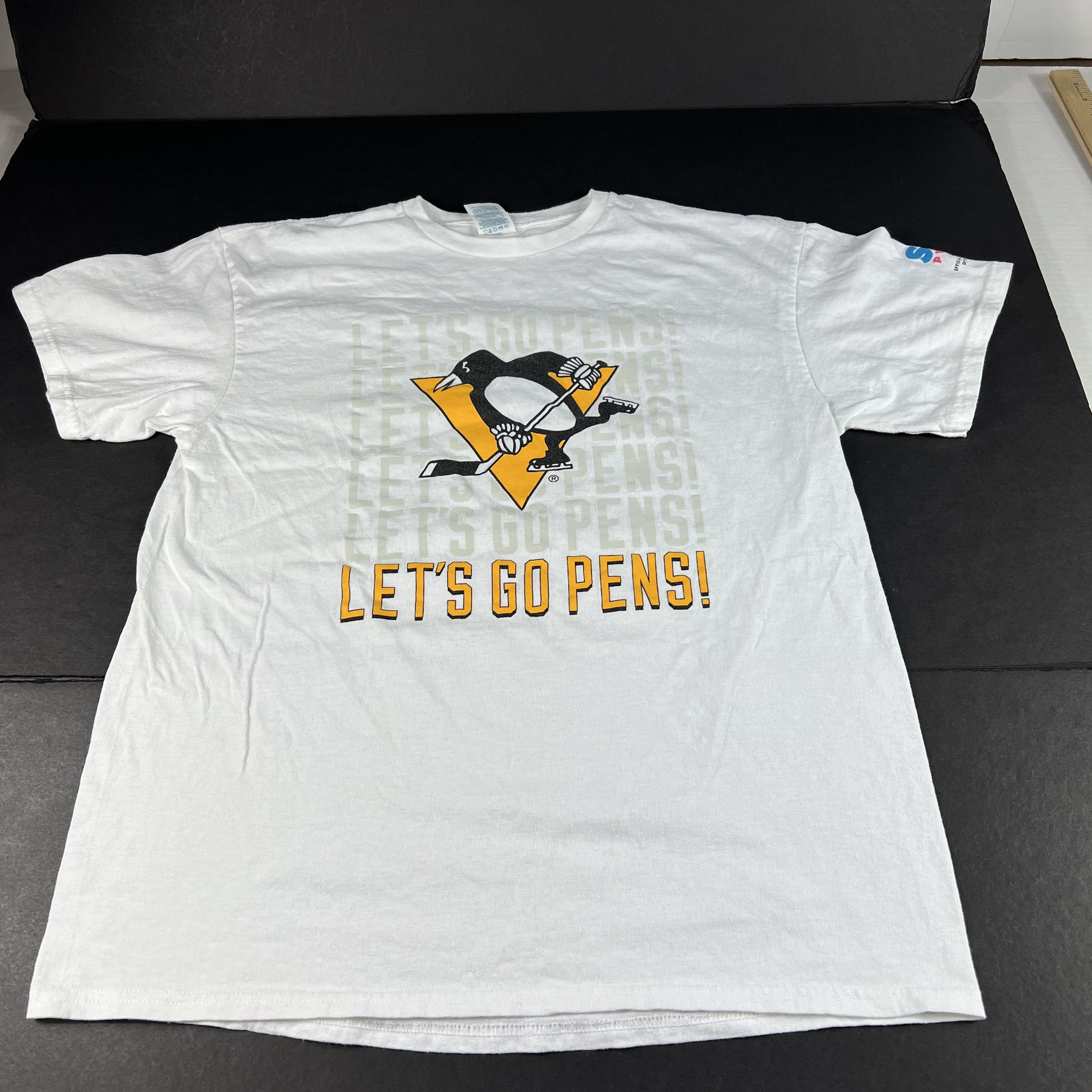 Delta × NHL Y2K NHL Pittsburgh Penguins Promo Shirt Lets Go Logo Tee Size US M / EU 48-50 / 2 - 1 Thumbnail