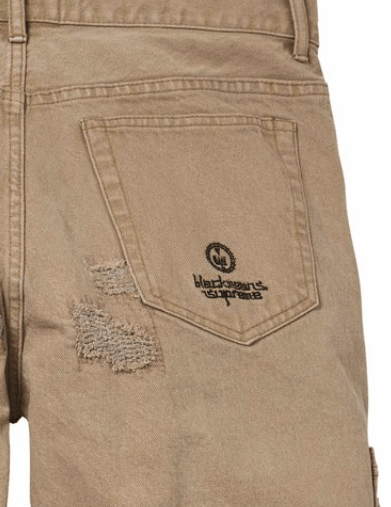 Supreme Supreme Blackmeans Mended Loose Fit Jeans Dirty Tan 30