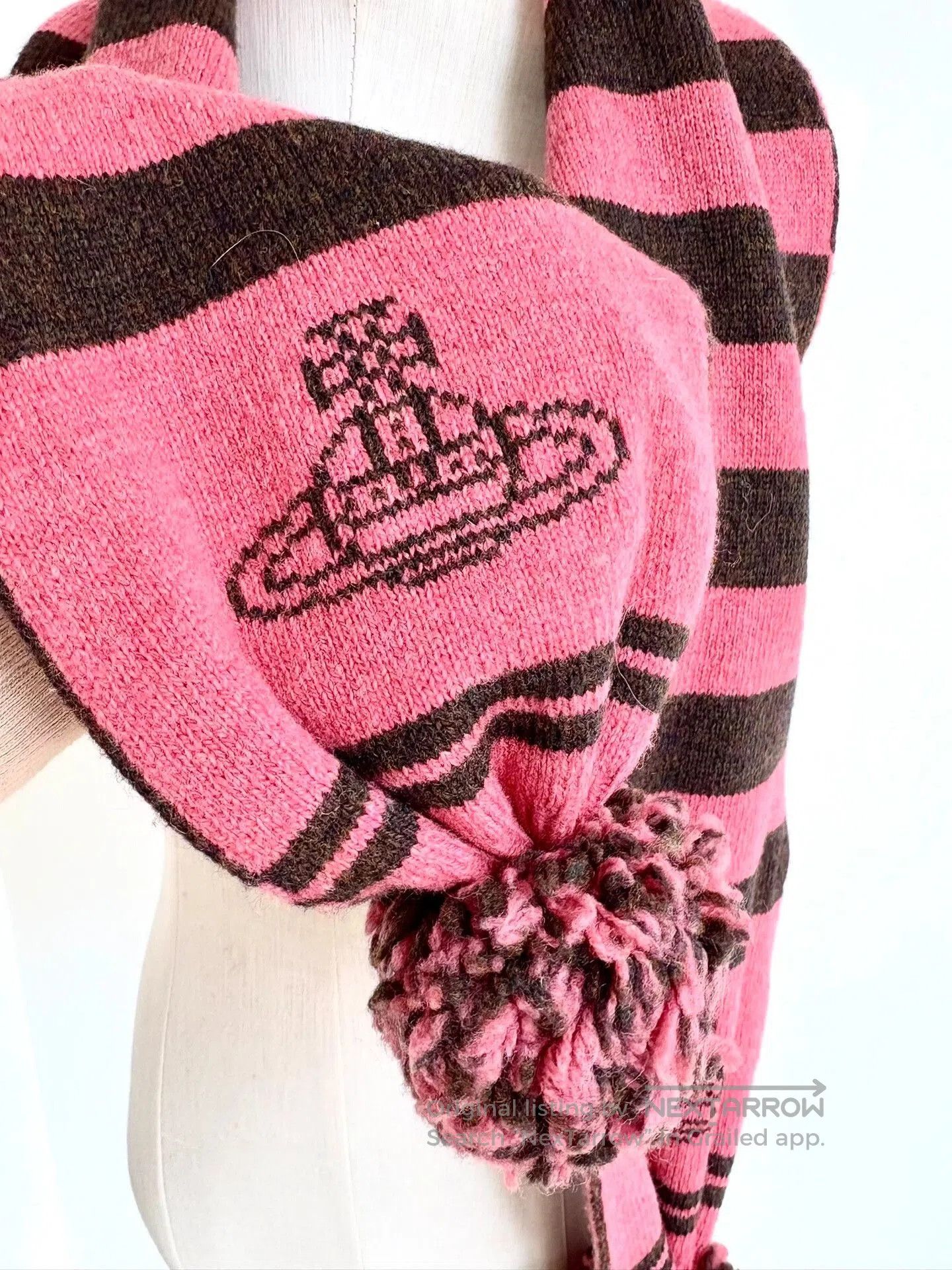 Vivienne Westwood vivienne westwood pink striped pompom scarf. Size ONE SIZE - 7 Thumbnail