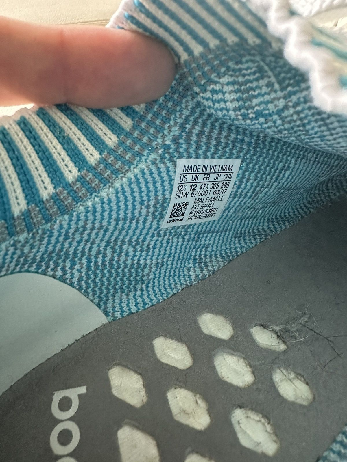 Adidas × Sneakersnstuff Adidas x SNS NMD R1 Datamosh Clear Aqua Size US 12.5 / EU 45-46 - 7 Thumbnail