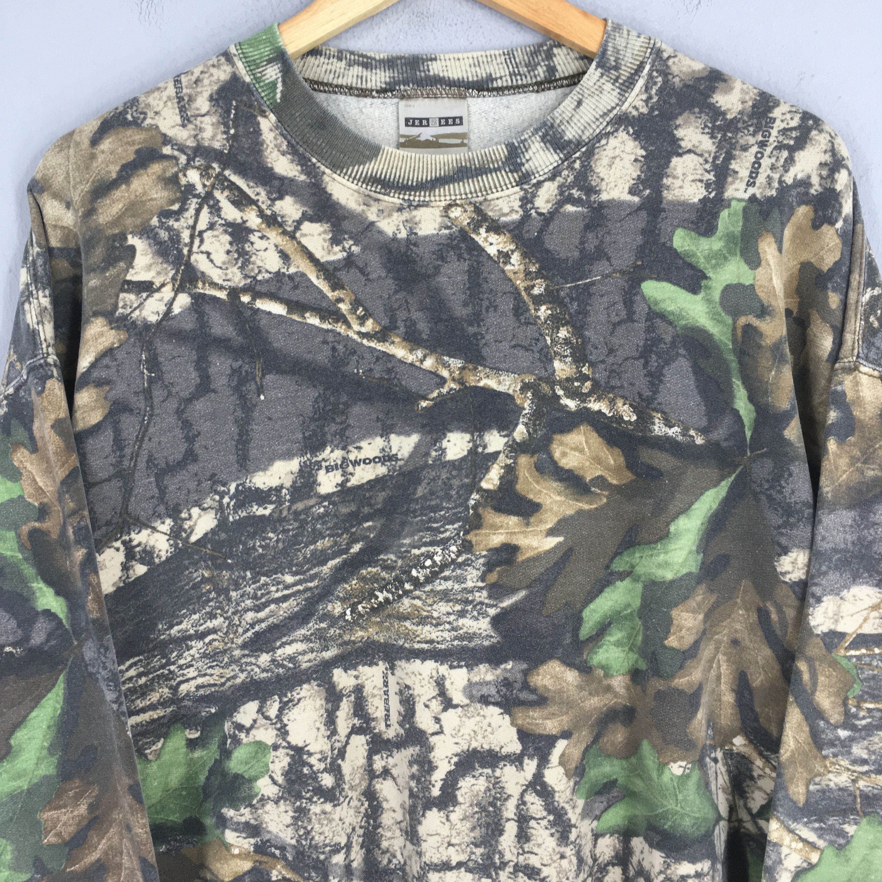 Jerzees × Vintage Vintage Jerzees Outdoors Mossy Oak Camo Sweatshirt XLarge Size US L / EU 52-54 / 3 - 2 Thumbnail