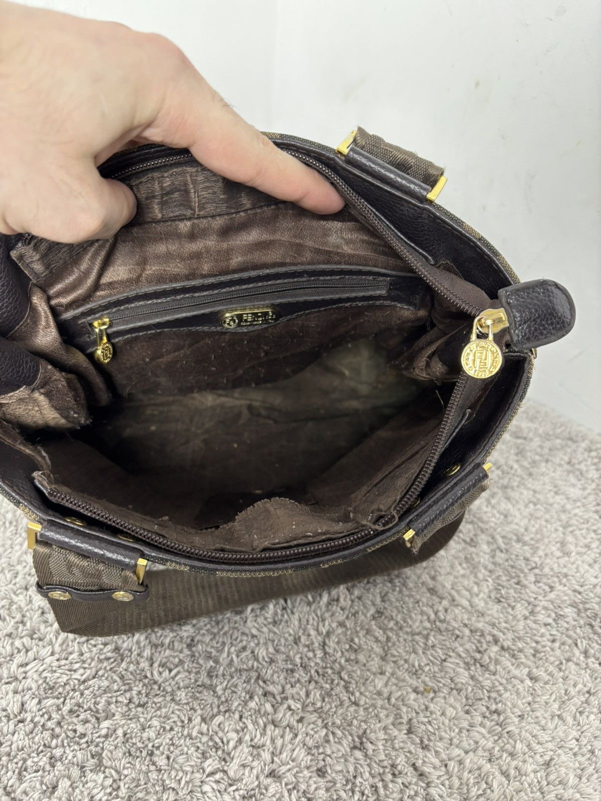 Fendi Fendi Hand Bag Zucca Monogram Vintage Very rare ❤️‍🔥 Size ONE SIZE - 17 Thumbnail