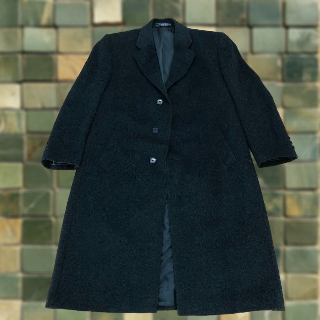 Vintage VINTAGE Bert Pulitzer Pea Coat Jacket 44R REG Wool Cashmere Nylon Mens Gray MINT Size US S / EU 44-46 / 1 - 1 Thumbnail