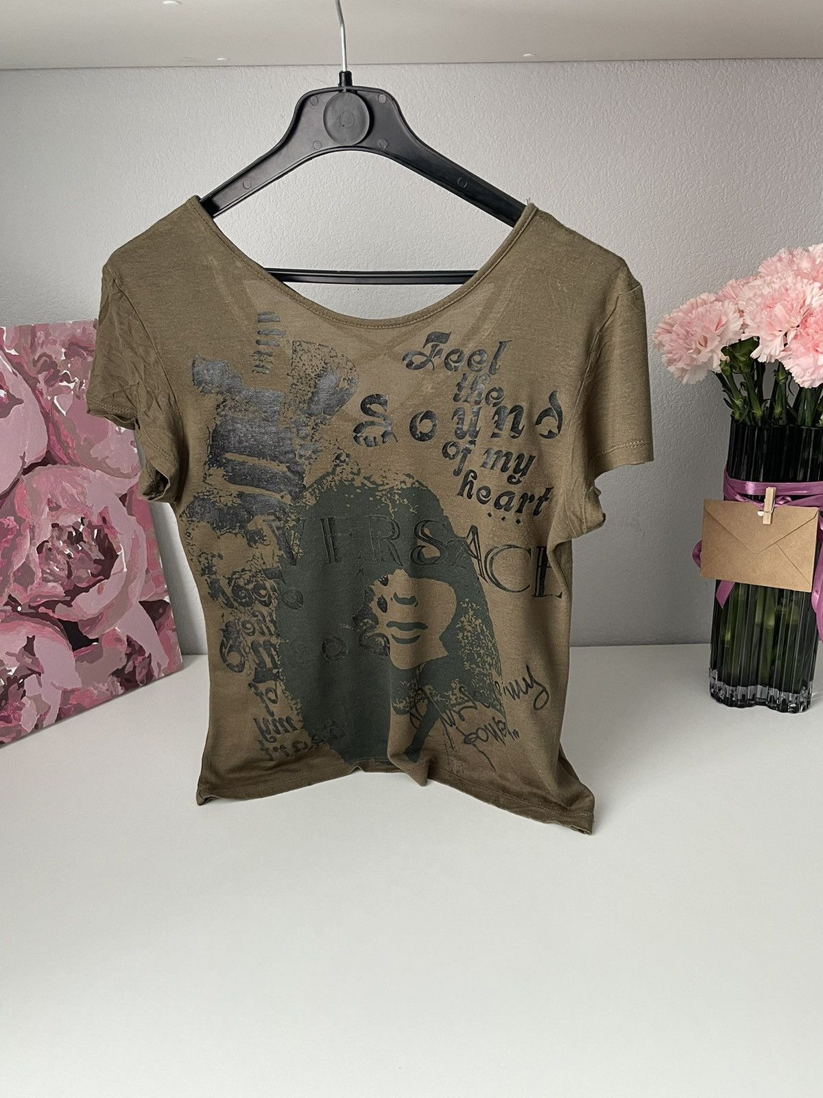 Versace × Vintage Versace 1996 “Feel The Sound Of My Heart” Tank Top Archive Size M / US 6-8 / IT 42-44 - 1 Thumbnail