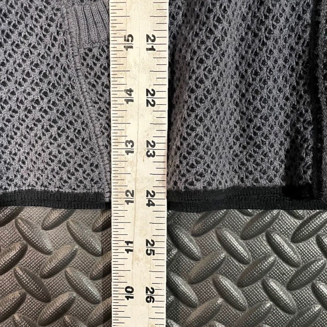Vintage Title Nine Gray Waffle Knit Full Zip Hoodie Women S Sweater Size S / US 4 / IT 40 - 6 Thumbnail