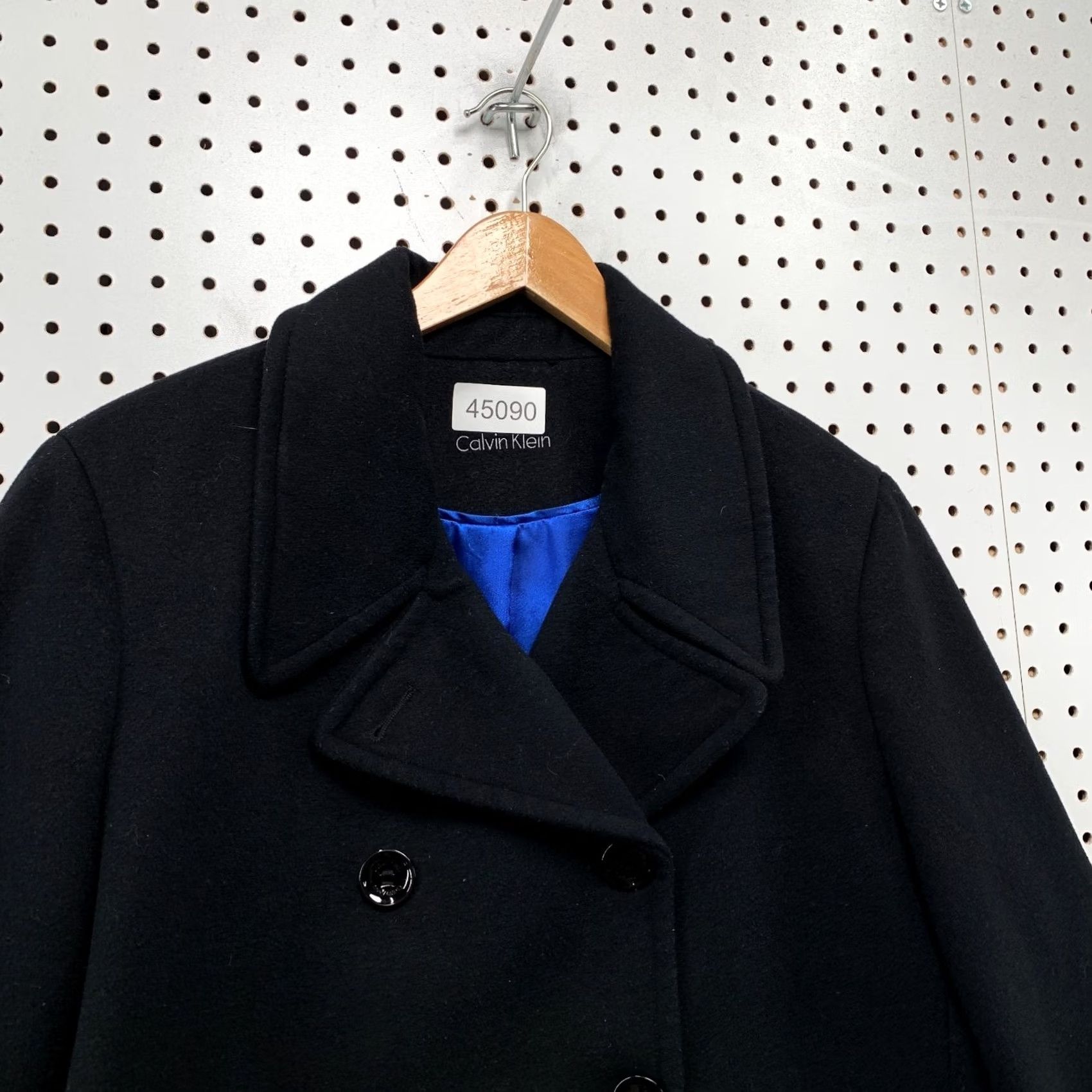 Calvin Klein Calvin Klein Wool Cashmere Coat Womens XL Black Double Breasted Peacoat Coat Size XL / US 12-14 / IT 48-50 - 4 Thumbnail