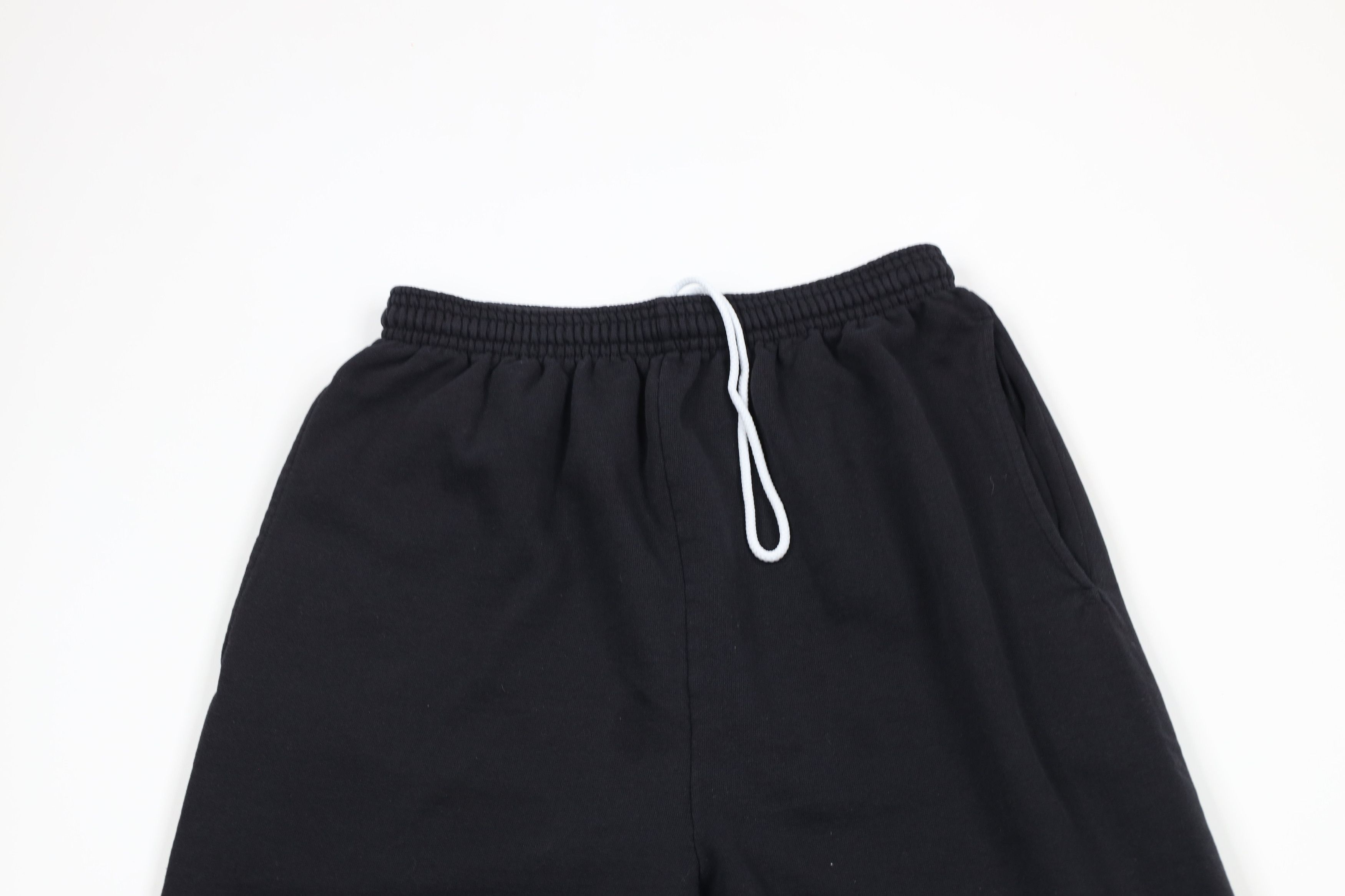 Vintage Vintage 90s Streetwear Faded Blank Wide Leg Sweatpants Black Size US 34 / EU 50 - 2 Thumbnail