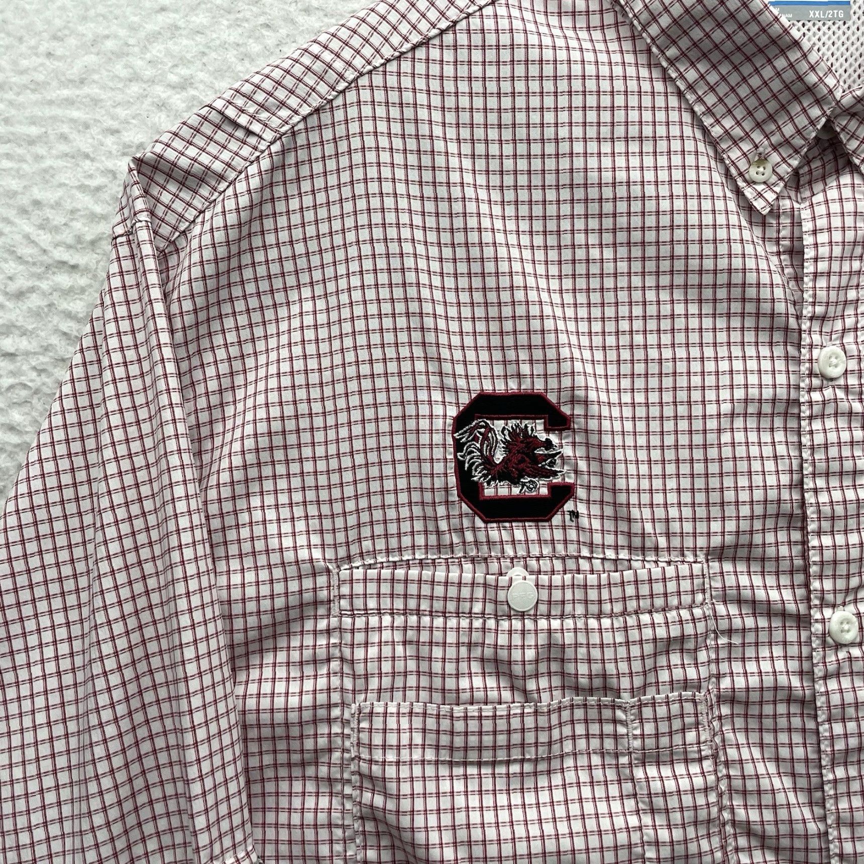 Vintage VINTAGE Columbia PFG Carolina Gamecocks Shirt Mens XXL Plaid Check button-up Collegiate USC SEC Size US XXL / EU 58 / 5 - 3 Thumbnail