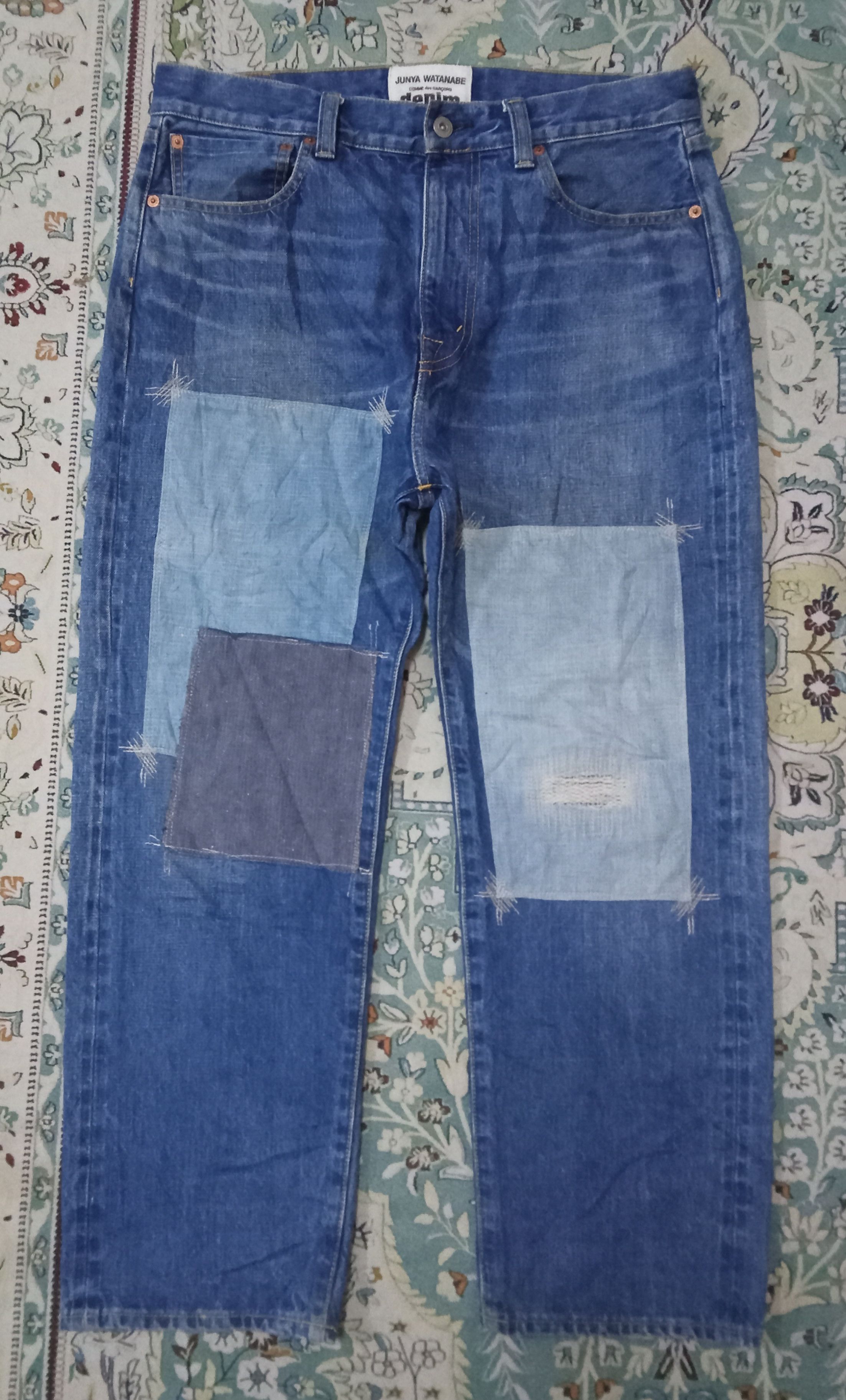Comme des Garcons Junya Watanabe x Comme Des Garcons Denim Patchworks Jeans Size US 34 / EU 50 - 1 Thumbnail