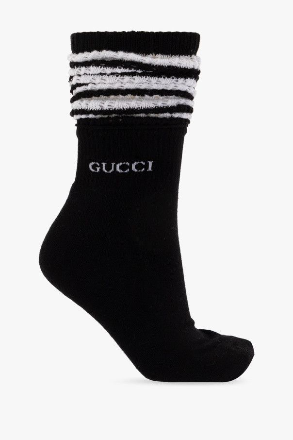 Gucci oc11z0126 Size: OS / Cotton Blend Socks In Black/White Size ONE SIZE - 1 Thumbnail