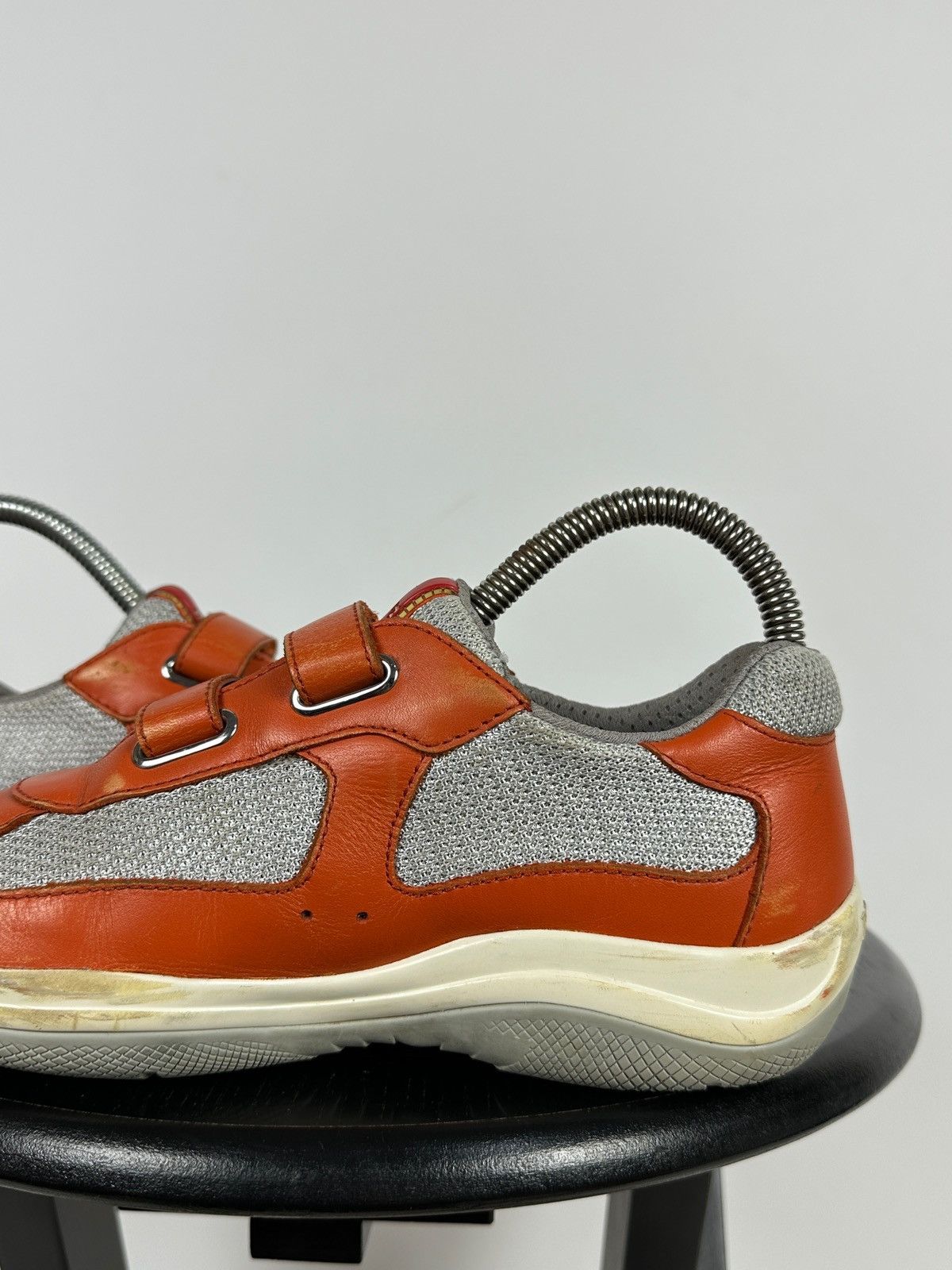 Prada Vintage Prada America’s Cup Orange Leather Sneakers Size US 5 / IT 35 - 18 Thumbnail