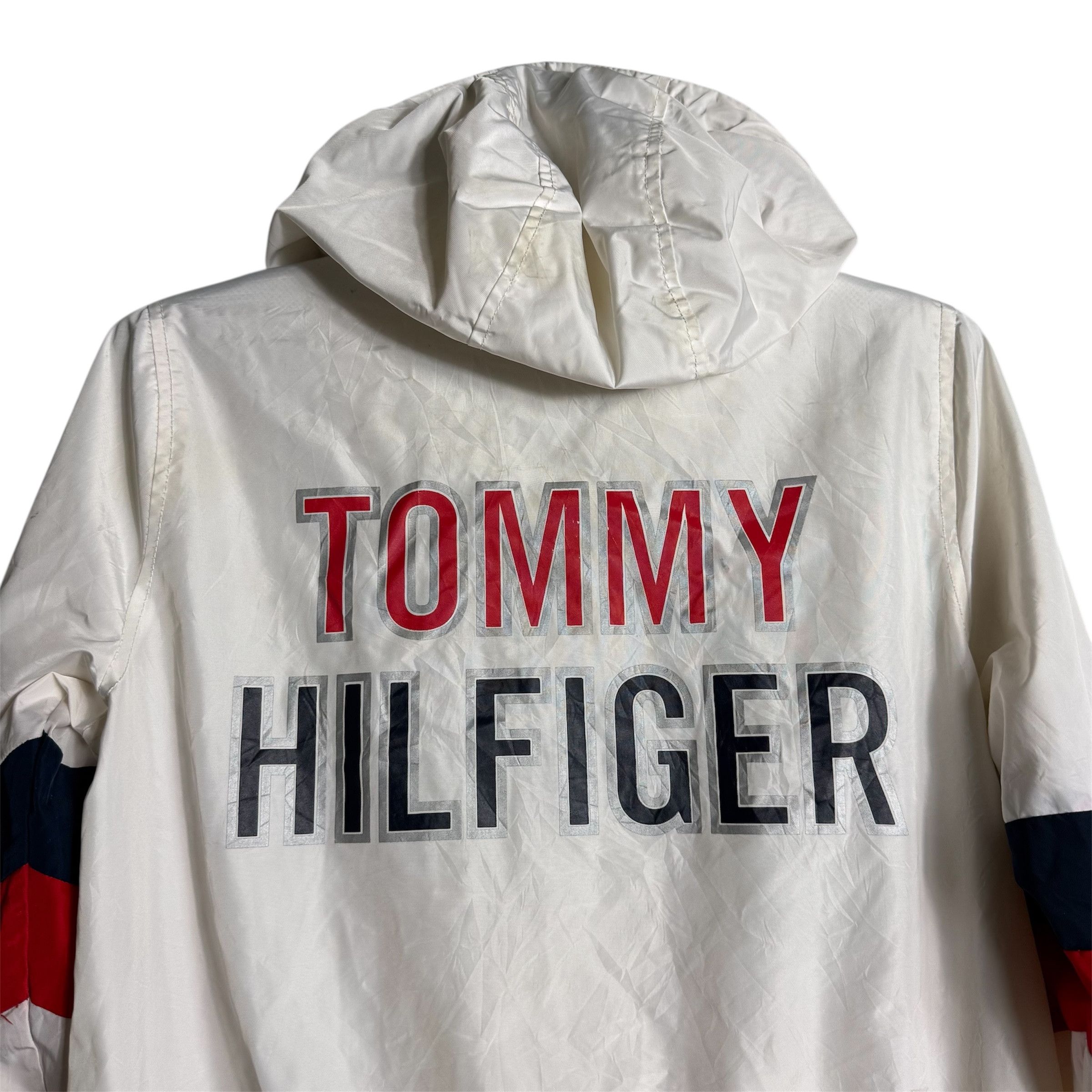 Tommy Hilfiger 🔥RARE🔥Tommy Hilfiger Big Logo Hoodie Windbreaker Jacket Size US S / EU 44-46 / 1 - 2 Thumbnail