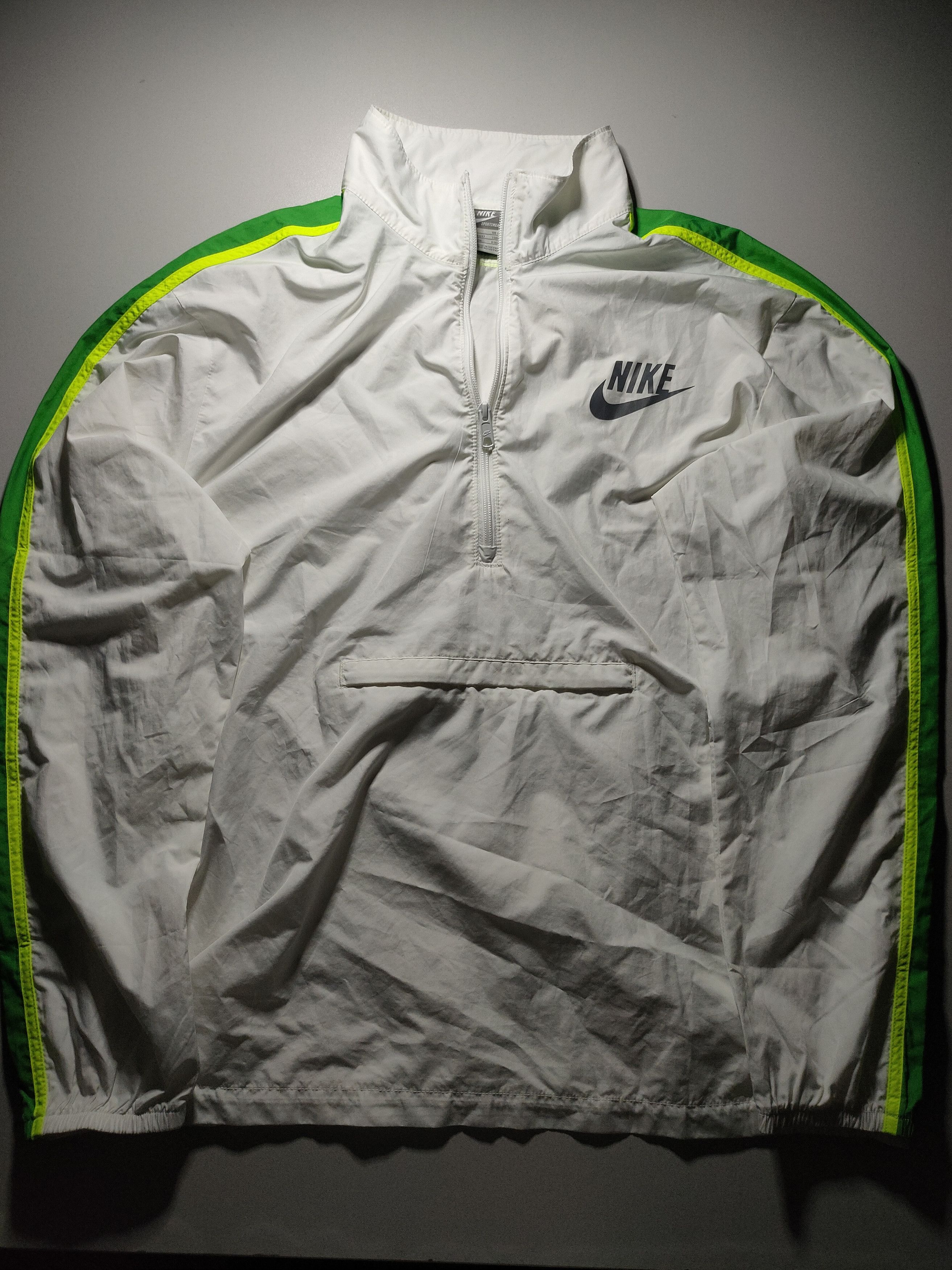 Nike × Vintage Crazy Vintage 90s Nike Drill Windbreaker Boxy Jacket Skater Size US XL / EU 56 / 4 - 1 Thumbnail