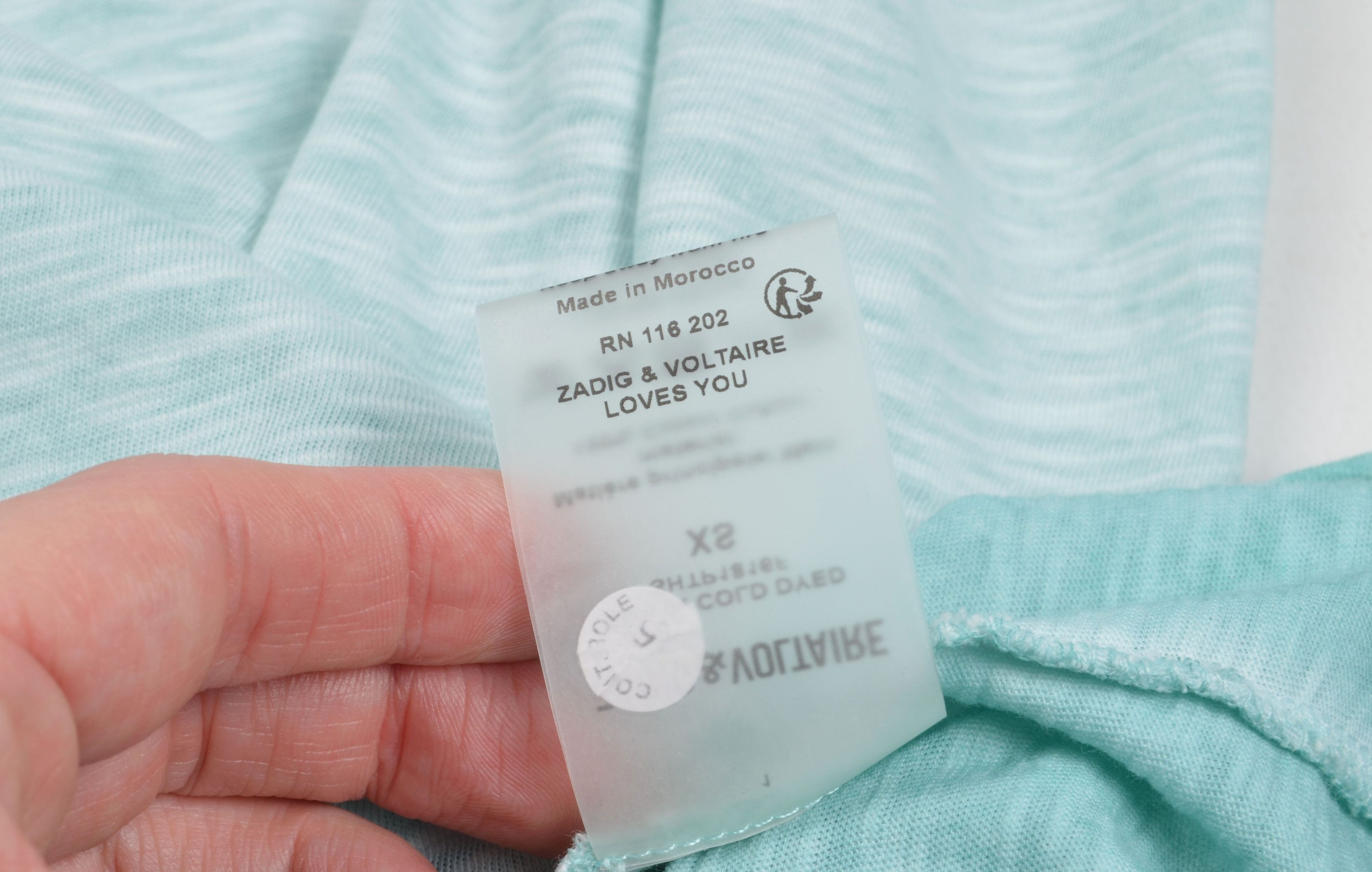 Zadig & Voltaire Zadig & Voltaire Oversized Flared Light Blue T-shirt Top Size XS / US 0-2 / IT 36-38 - 11 Thumbnail