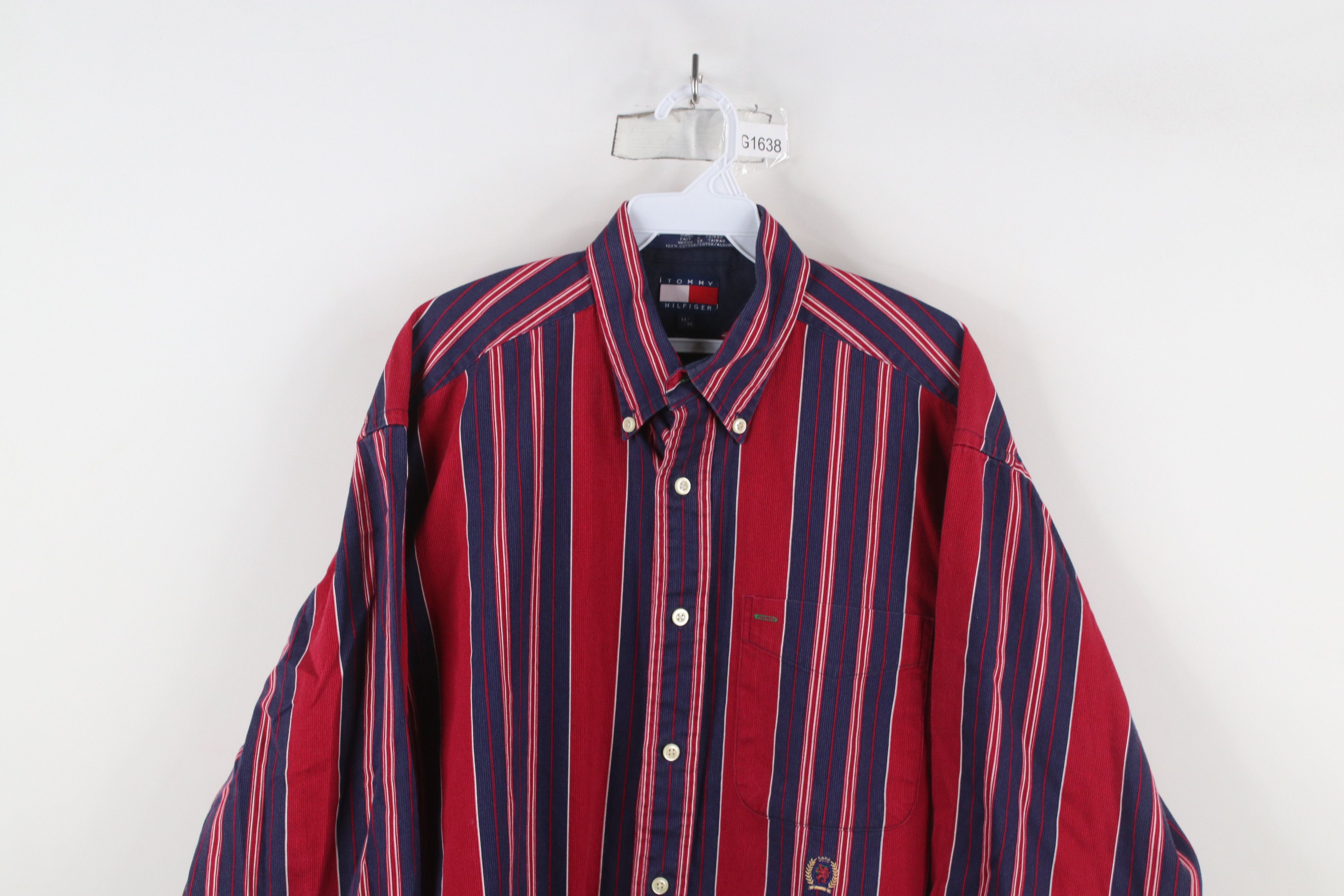 Tommy Hilfiger × Vintage Vintage 90s Tommy Hilfiger Collared Button Down Shirt Size US M / EU 48-50 / 2 - 2 Thumbnail