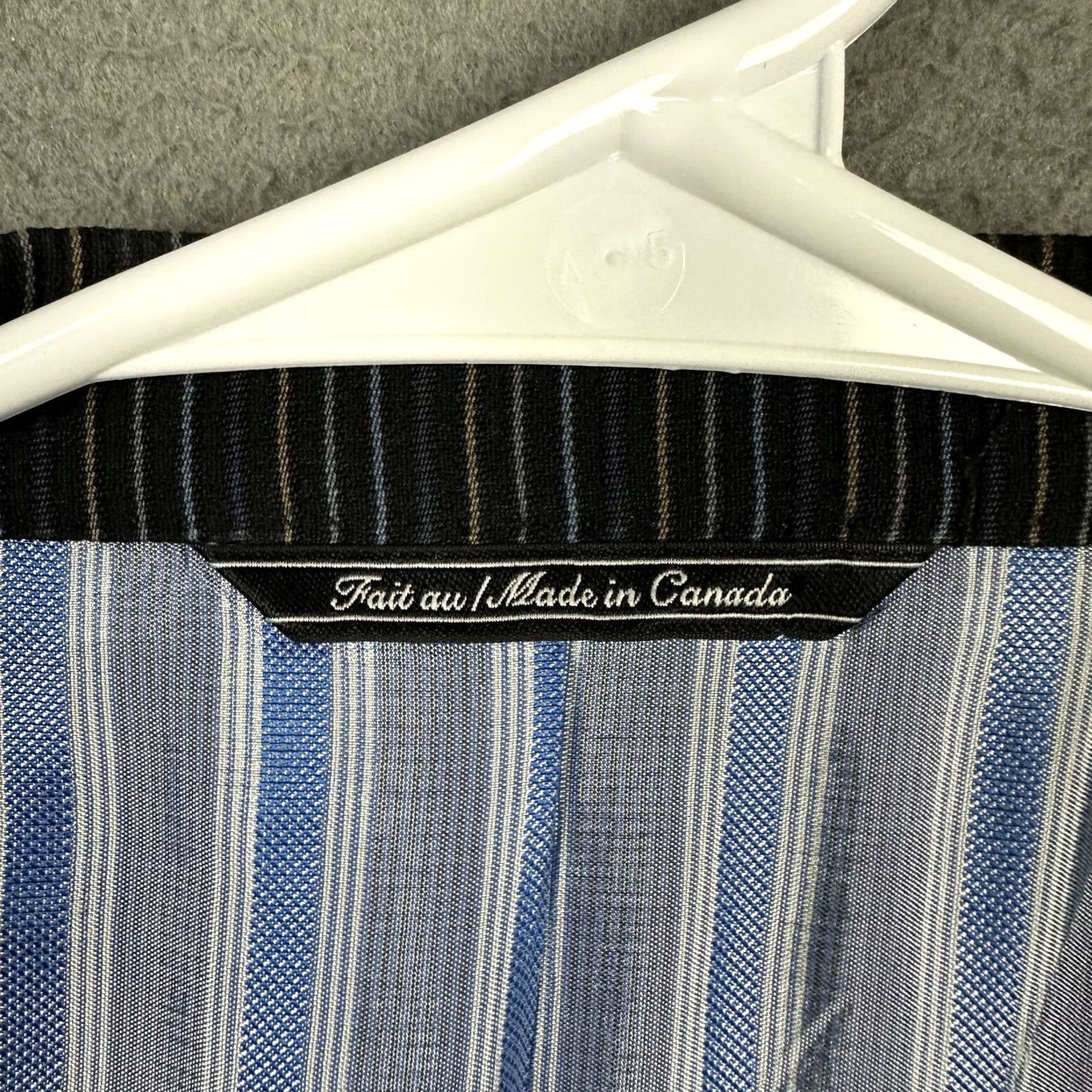 Jack Victor Jack Victor Prossimo Wool Black Striped Grovewood SPJ Blazer Sport Jacket 42L - Used Mens Size 42R - 7 Thumbnail