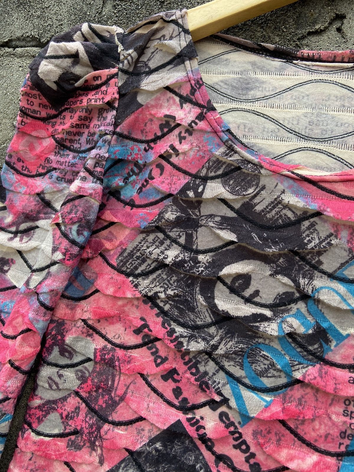 Beauty Beast × Hysteric Glamour × Japanese Brand 2000s newspaper women full print midi dress Size M / US 6-8 / IT 42-44 - 5 Thumbnail
