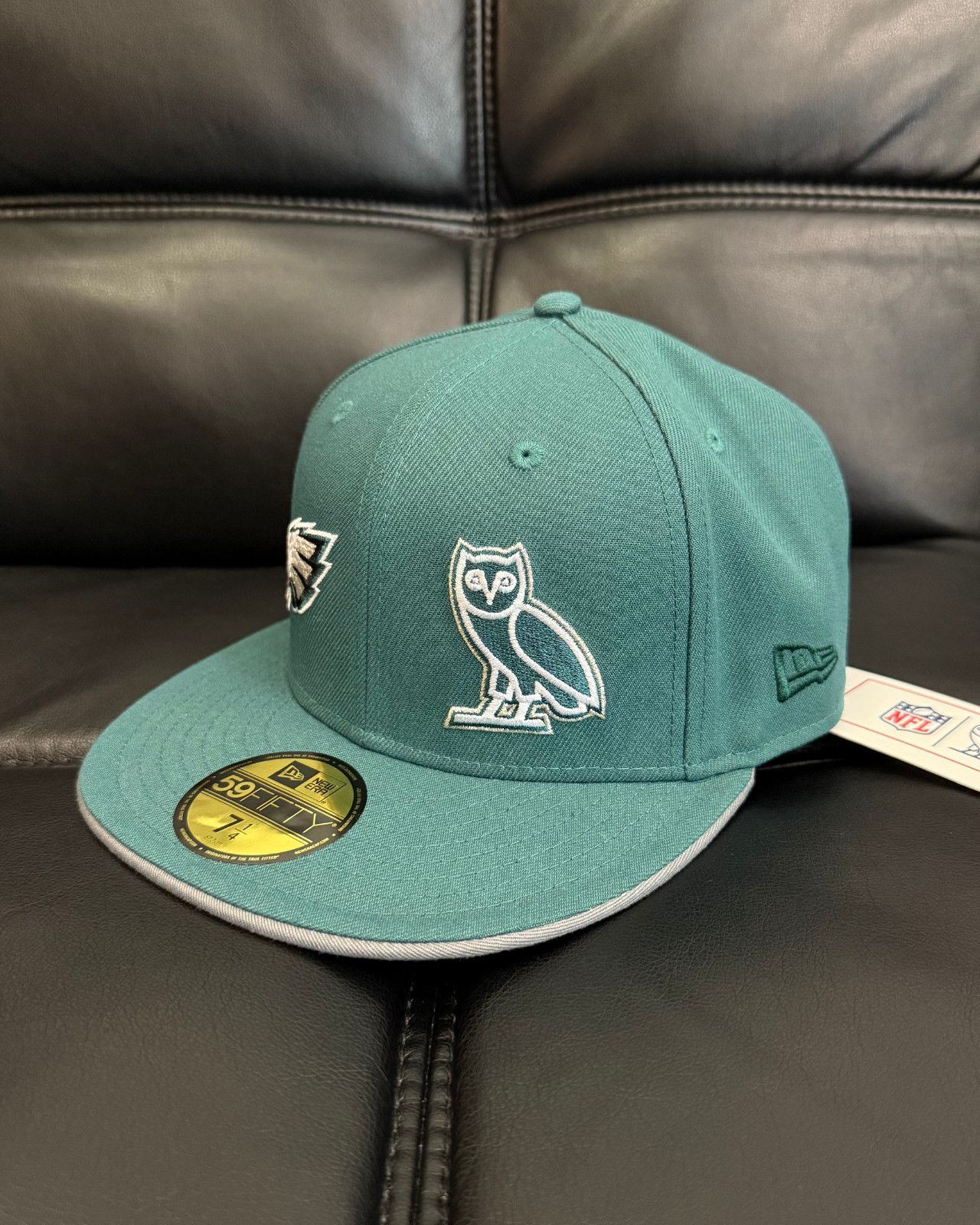 New Era 7 1/4 - OVO x New Era x NFL Philadelphia Eagles Fitted Hat Size ONE SIZE - 2 Thumbnail