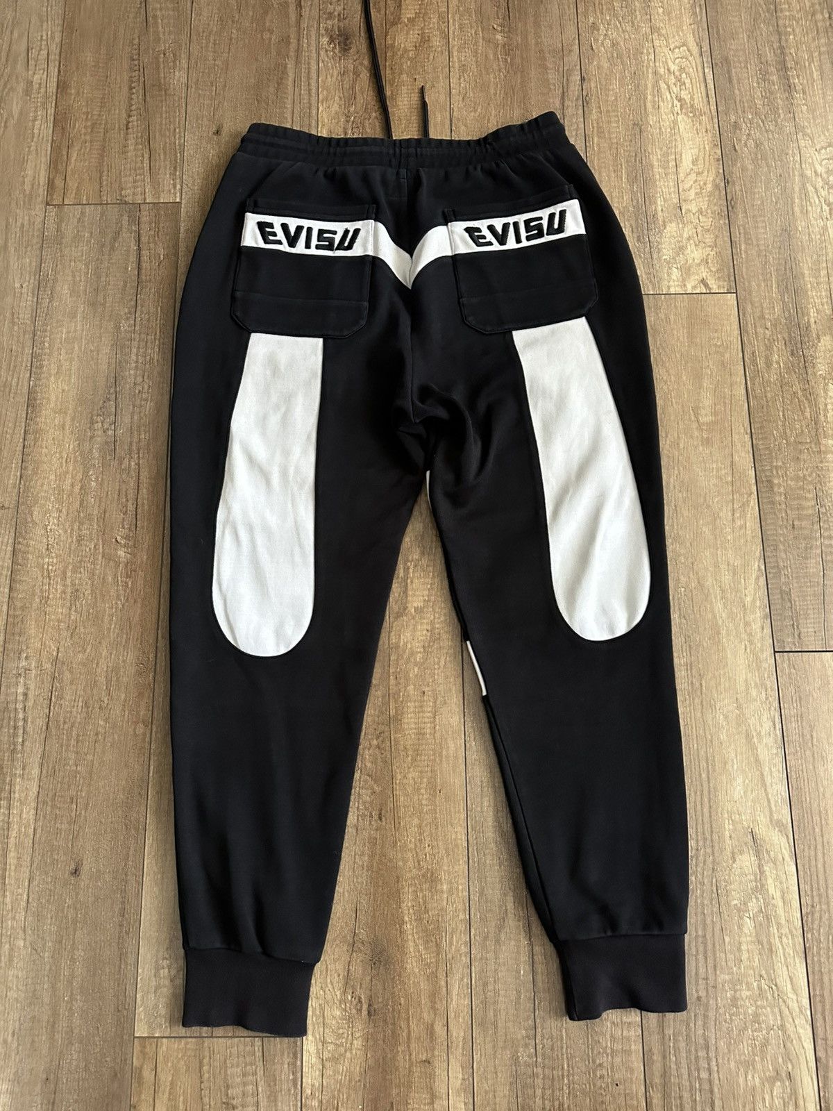 Evisu × Japanese Brand EVISU Kuro black joggers | Grailed