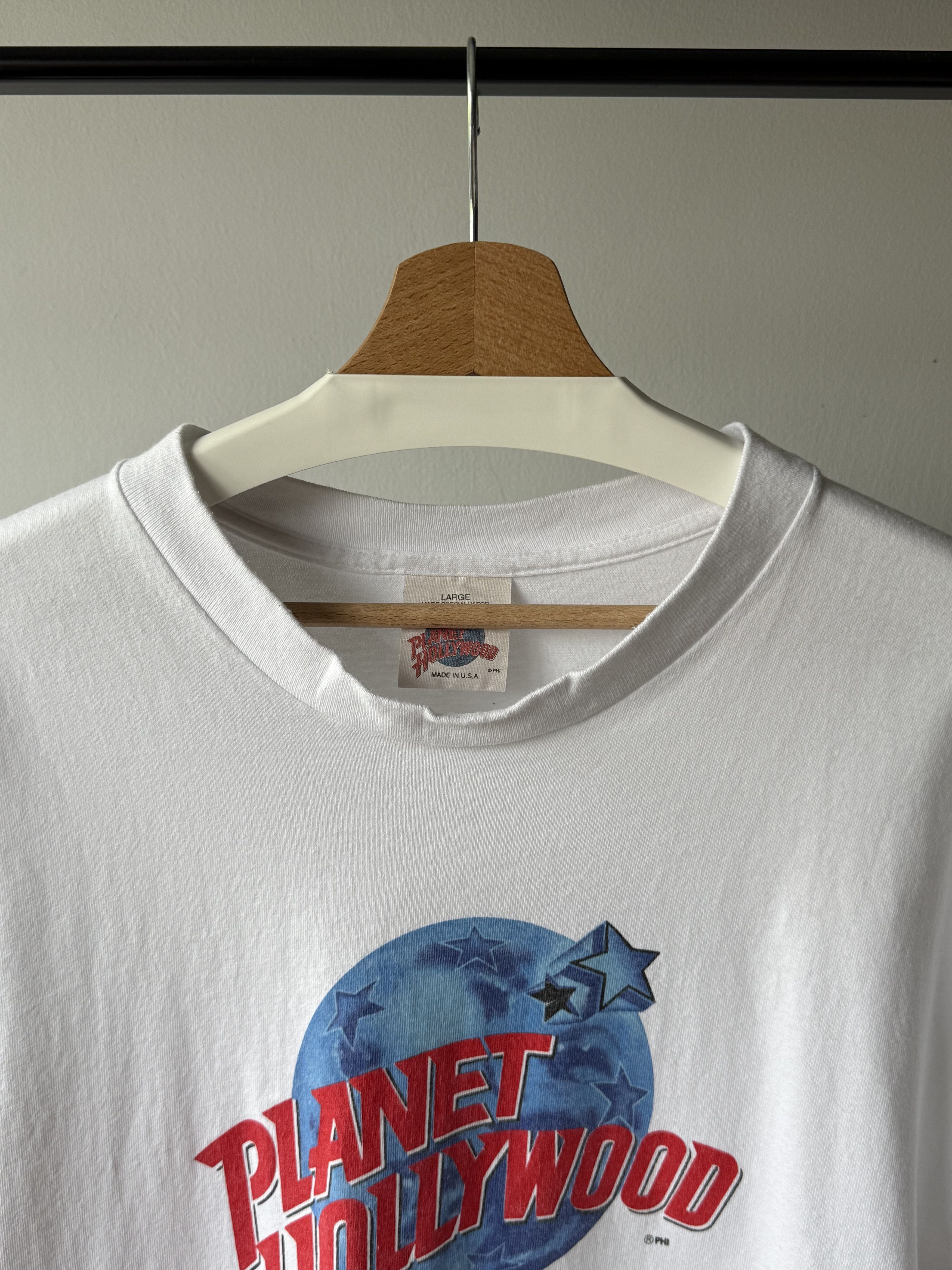 Planet Hollywood × Vintage Vintage Planet Hollywood New York White T-Shirt Made In USA Size US XL / EU 56 / 4 - 5 Thumbnail