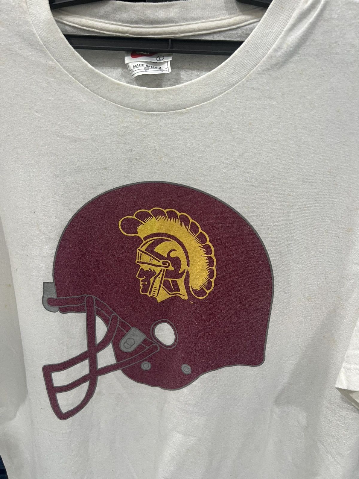 Nike Vintage Nike USC Trojans White Size Medium Football Helmet Size US L / EU 52-54 / 3 - 3 Thumbnail