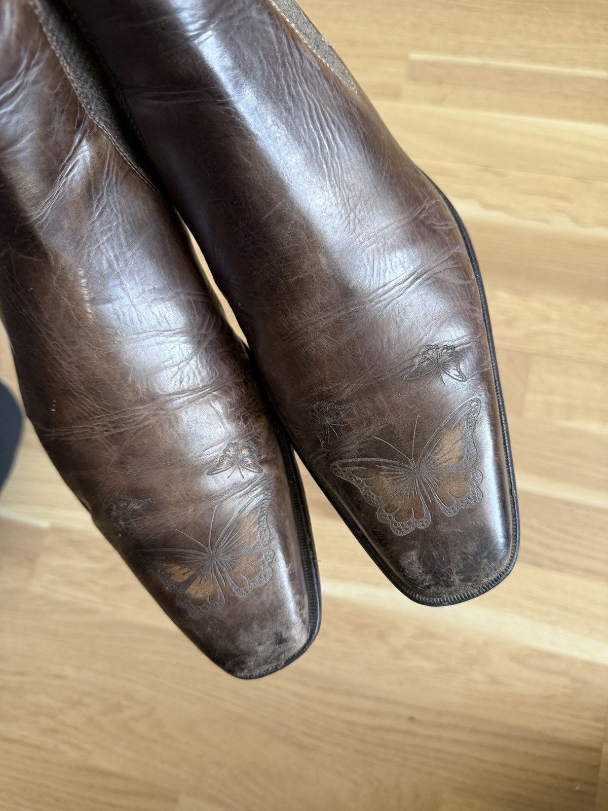 A.S.98 Vintage leather boots avant garde western stckholm 2000s Size US 8 / EU 41 - 8 Thumbnail