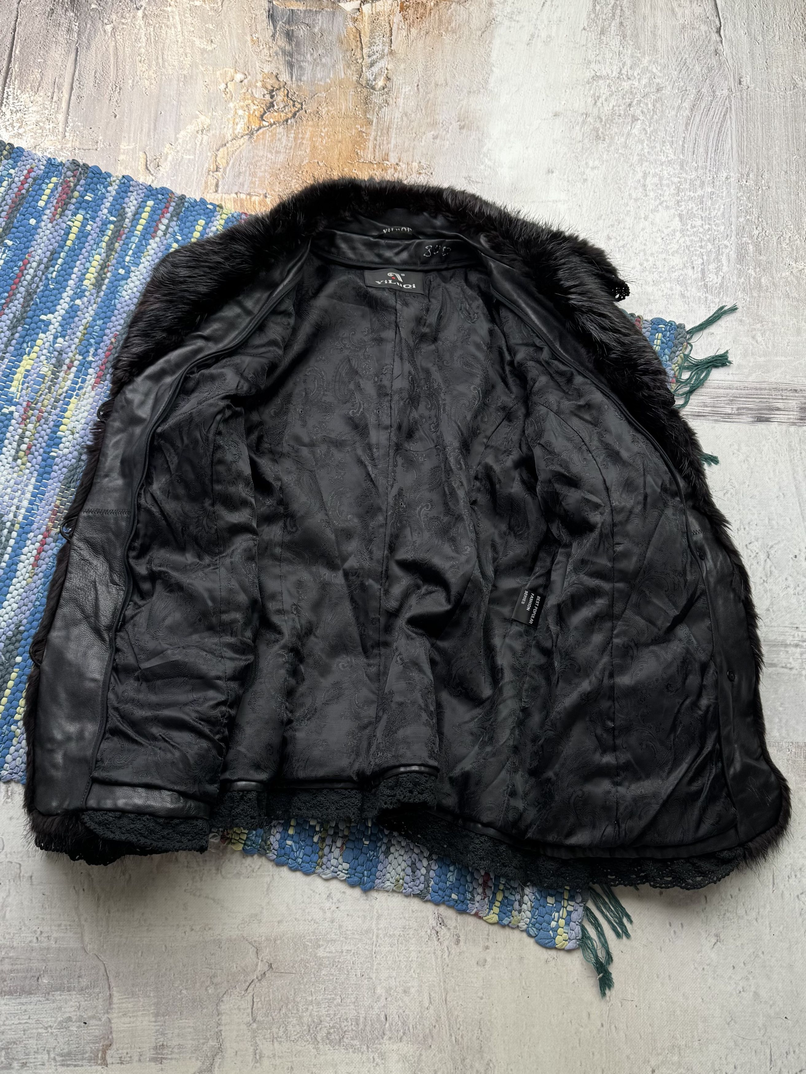 Japanese Brand Vintage Leather Jacket With Real Fur Details D15(A788)(598) Size L / US 10 / IT 46 - 5 Thumbnail