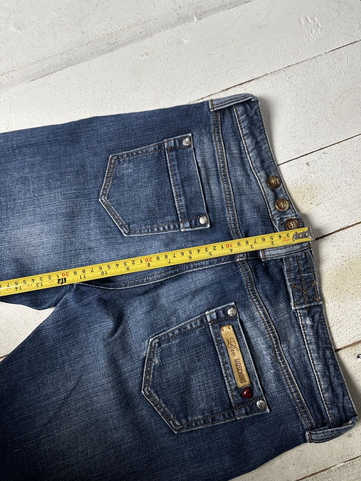 Moschino 🚨 RARE MOSCHINO WITH LOGO WOMEN DENIM JEANS Size 29" - 12 Thumbnail