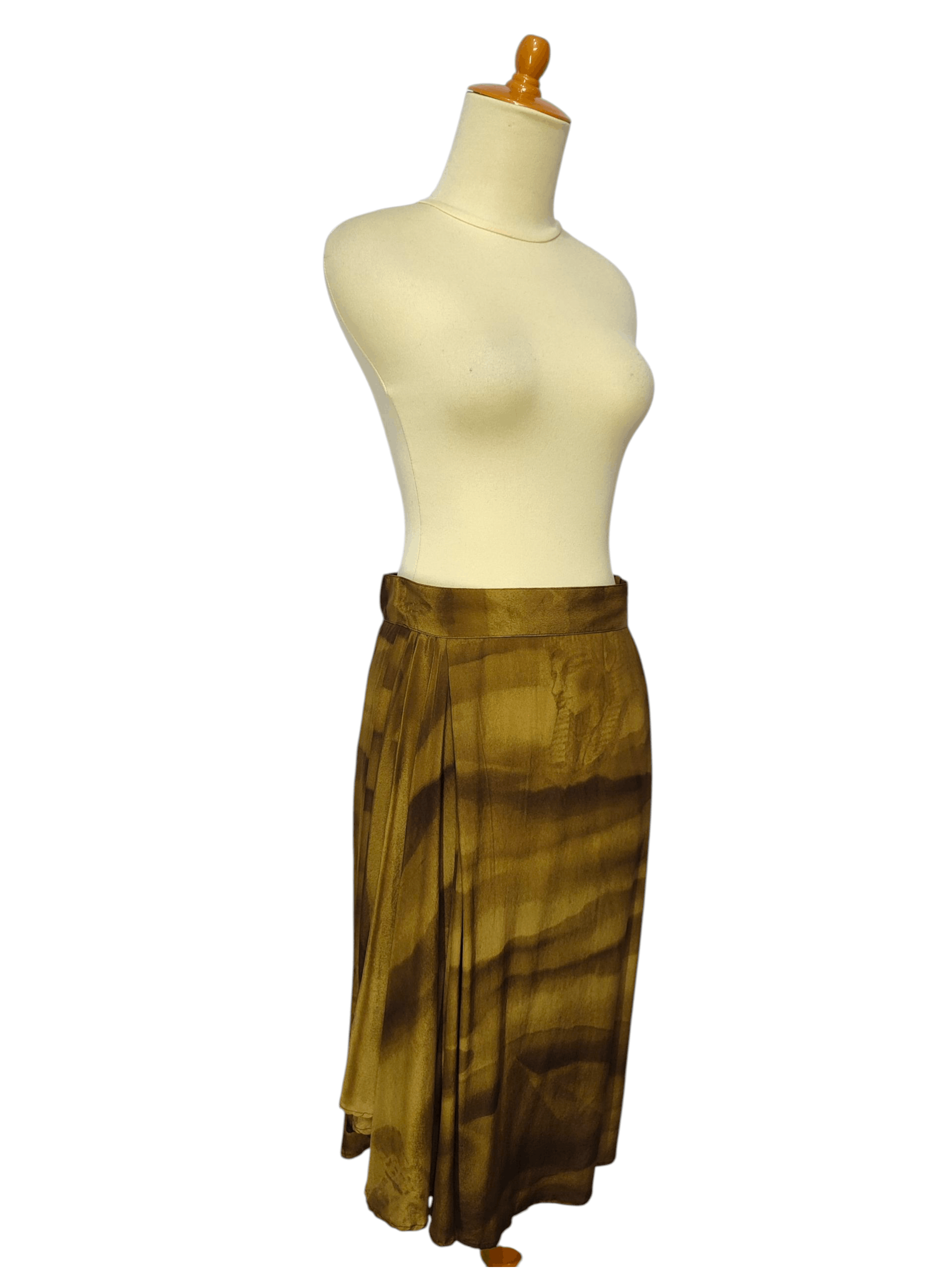 Versace RARE🔥Vtg Genny by Versace Piramid Desert Art Silk Size 30" / US 8 / IT 44 - 3 Thumbnail