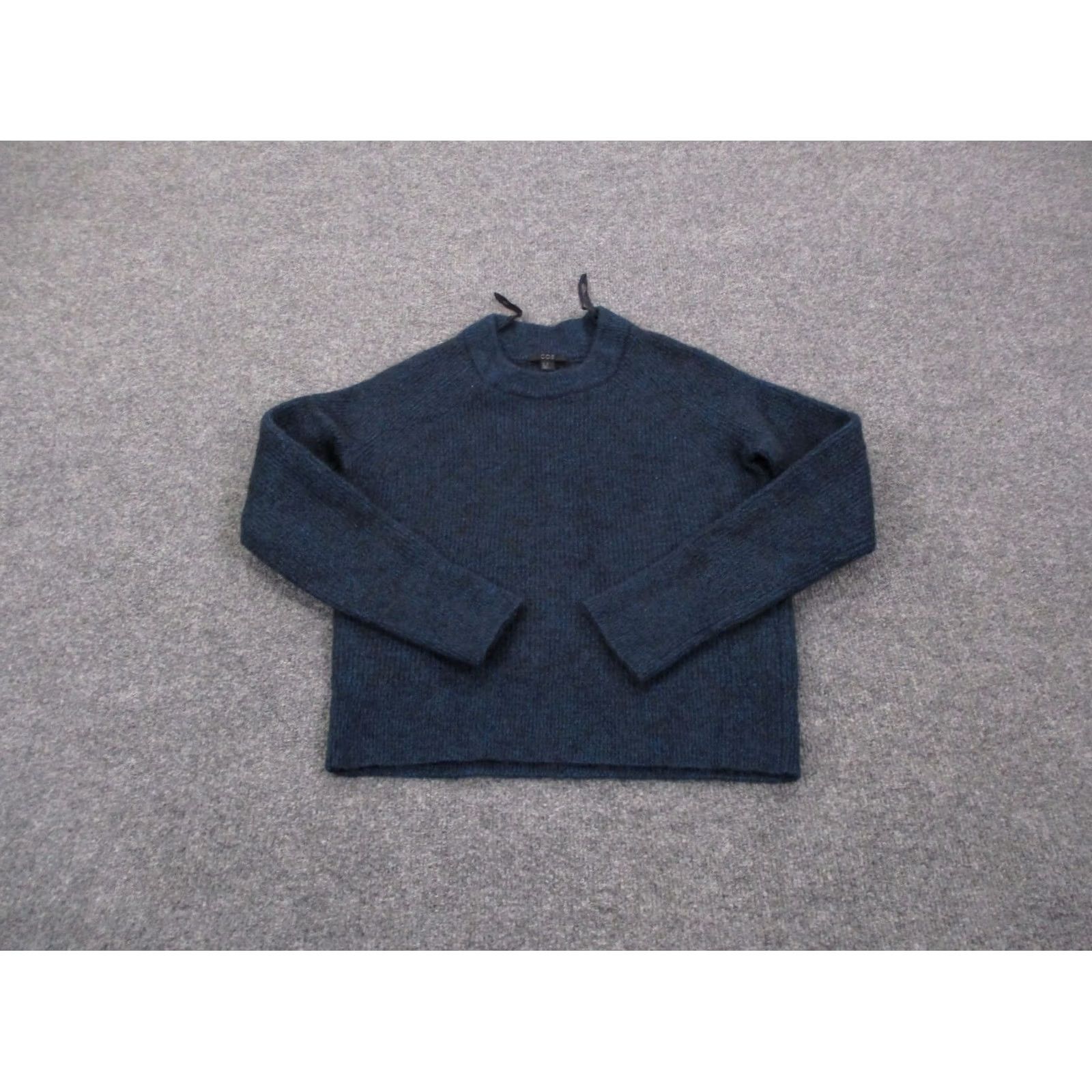Cos COS Sweater Womens XS Navy Blue Alpaca Wool Relaxed Lightweight Crew Neck Pullover Knit Shirt Womens XS Navy Blue COS Size XS / US 0-2 / IT 36-38 - 2 Thumbnail