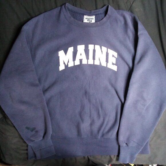 Lee Vintage Lee Cross Grain University Maine Crewneck Sweatshirt Size US XL / EU 56 / 4 - 2 Thumbnail