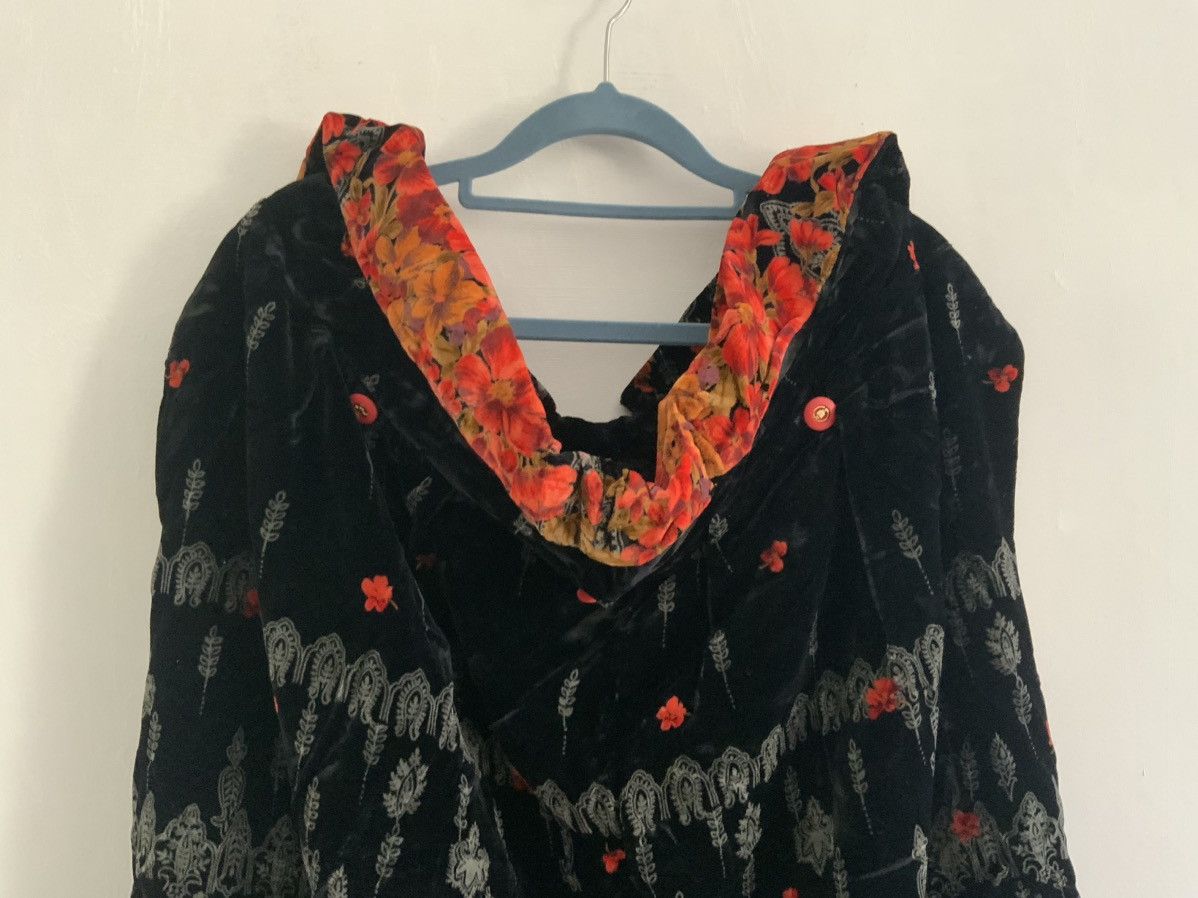 If Six Was Nine Velvet Mohair Fur Flower Art Long Vest Size US L / EU 52-54 / 3 - 5 Thumbnail