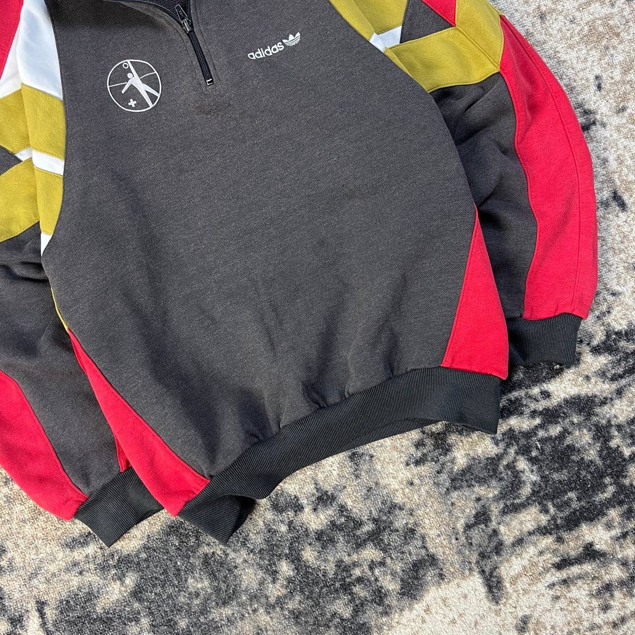 Adidas Vintage 90s Adidas Swiss Team Faustball 1/4 Zip Sweatshirt Size US L / EU 52-54 / 3 - 4 Thumbnail