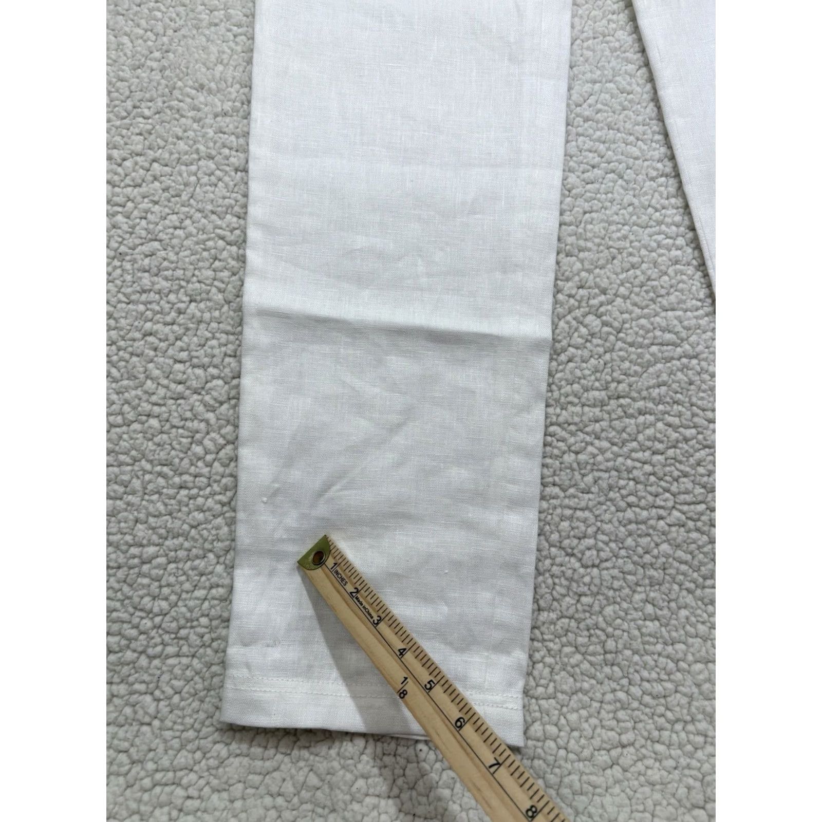 Michael Kors Michael Kors White Linen Pants Slacks Straight Leg Womens Sz 2 Drawstring Linen Size 26" / US 2 / IT 38 - 2 Thumbnail