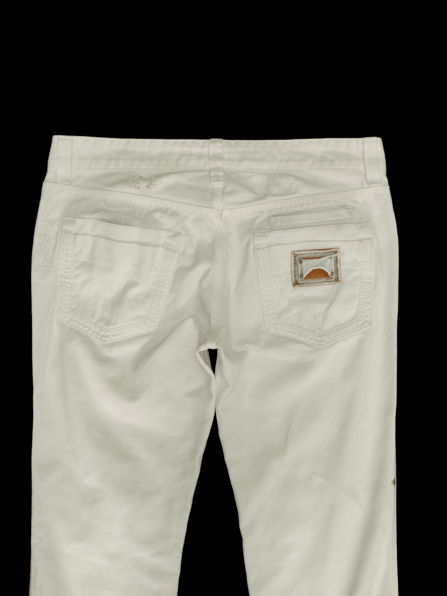 Dolce & Gabbana Dolce & Gabbana White Distressed Denim Jeans Low Rise Size US 33 - 14 Thumbnail