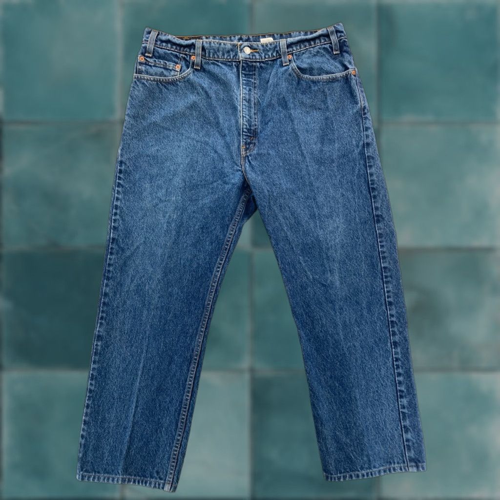 Levi's VINTAGE Levi's 505 Jeans Mens 40x27 Regular Fit Straight Leg Blue Denim 1998 90s Size US 40 / EU 56 - 1 Thumbnail