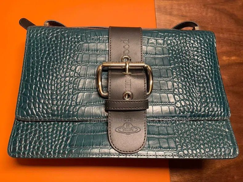 Vivienne Westwood Vivienne Westwood size os Olive green crocodile leather sin Size ONE SIZE - 1 Thumbnail