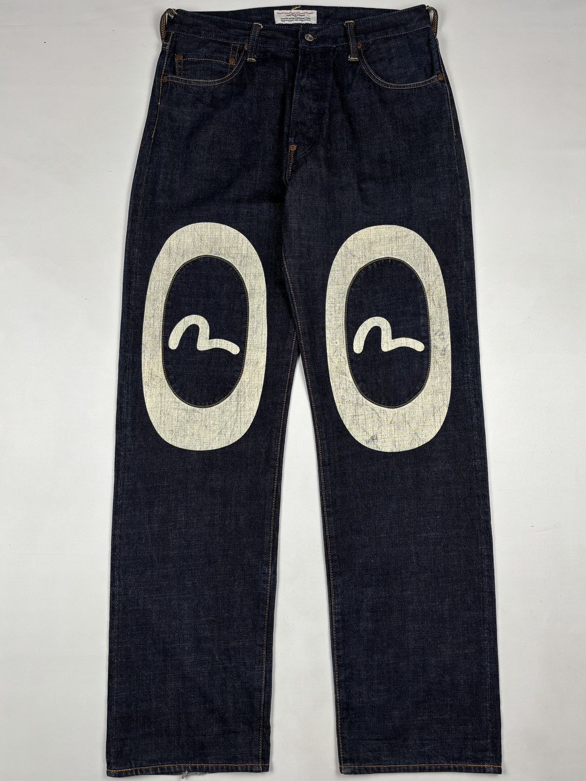 Evisu Lot. 0078 Double Sided Seagull Print Daicock Selvedged Jeans Size US 34 / EU 50 - 2 Thumbnail