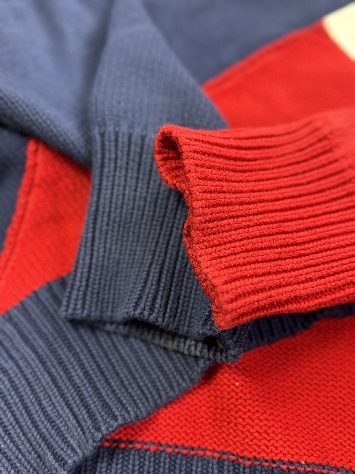 Polo Ralph Lauren KNIT - POLO RALPH LAUREN - Yachting Sweater 90s Cowl Neck Size US XL / EU 56 / 4 - 10 Thumbnail